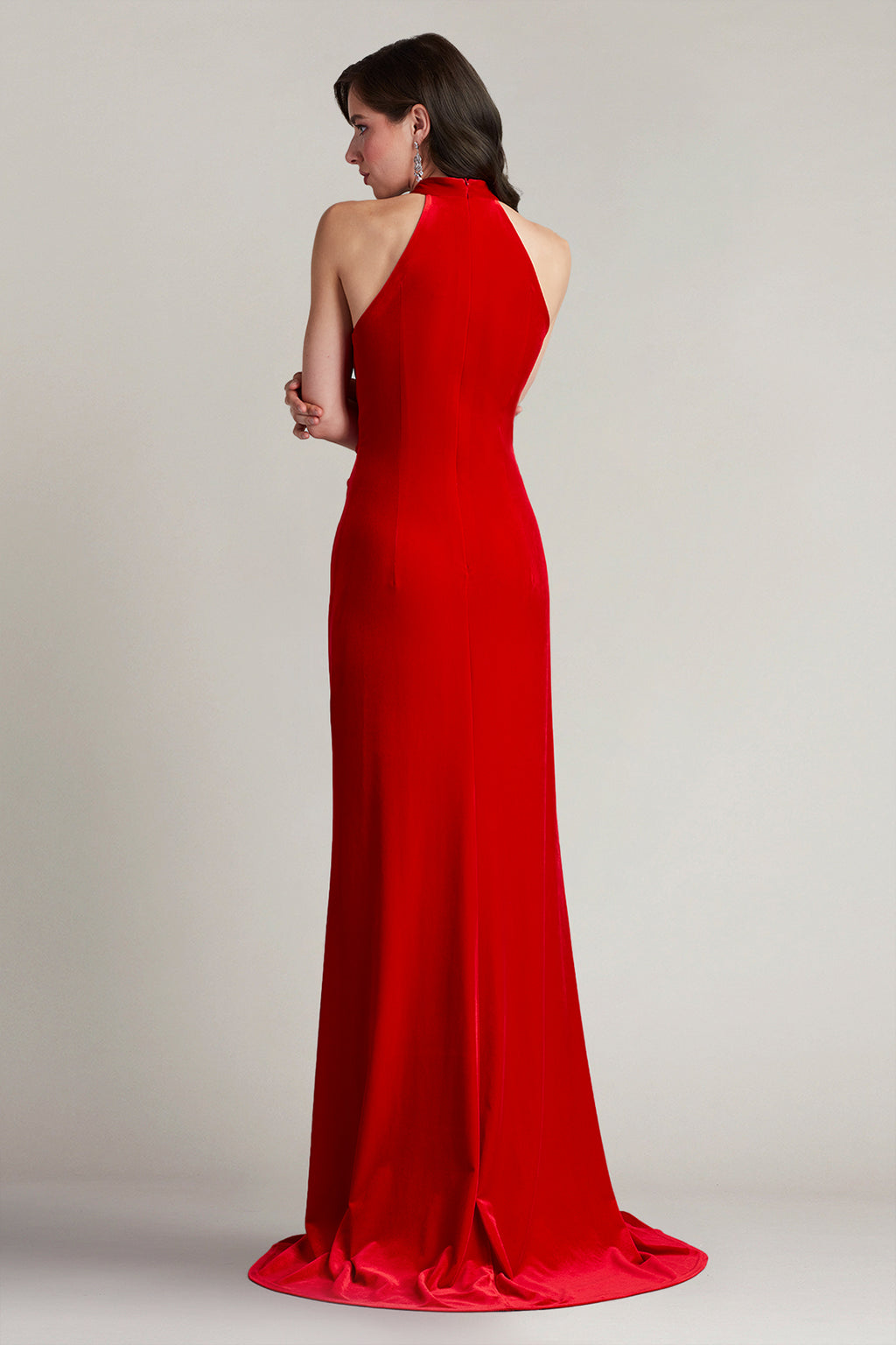 Cider Twist-Drape Velvet Gown