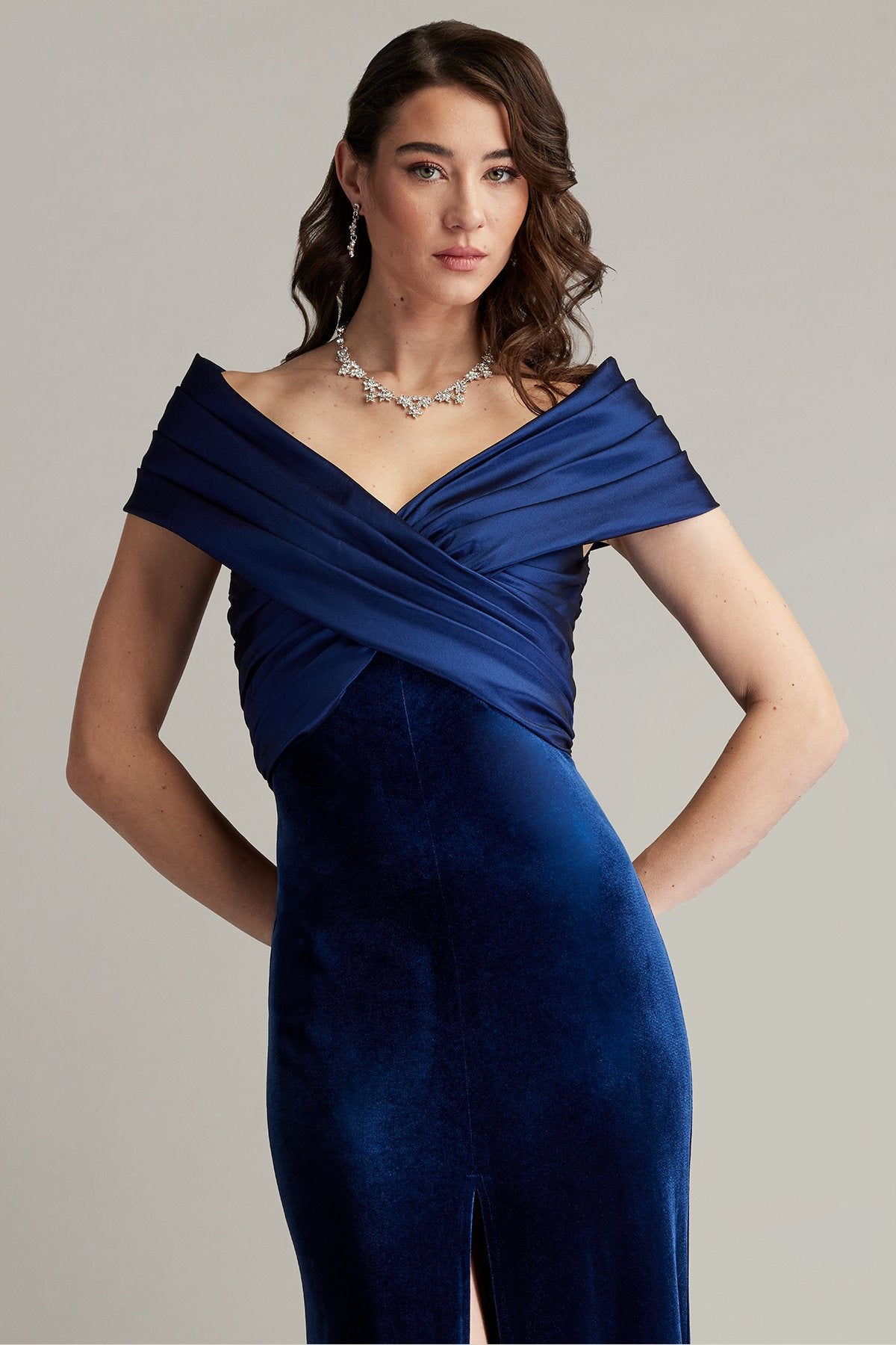 Baxter Portrait Collar Gown