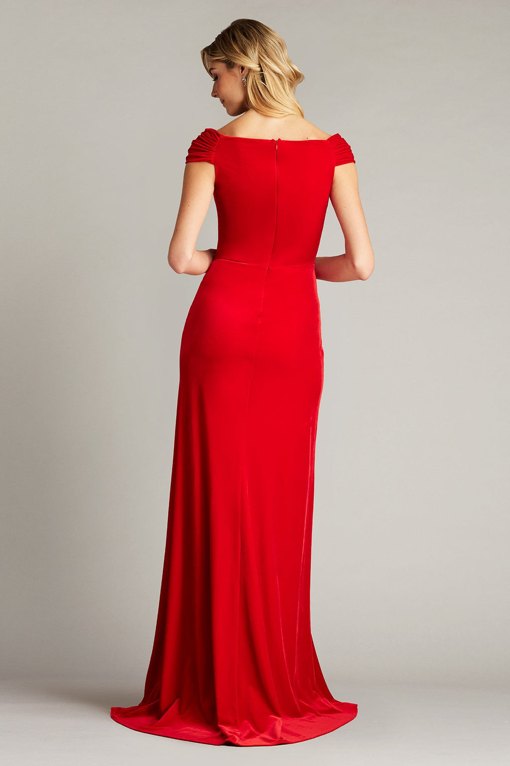 Cidra Velvet Waterfall Drape Gown