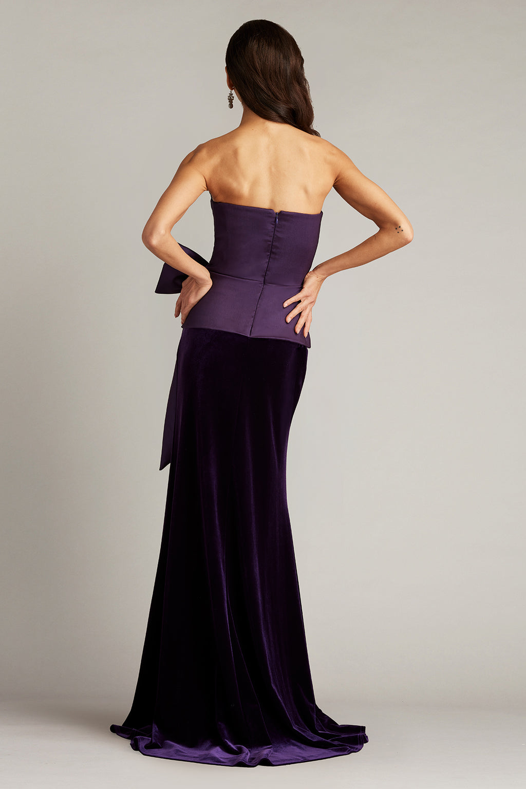 Nimue Strapless Draped Bow Gown