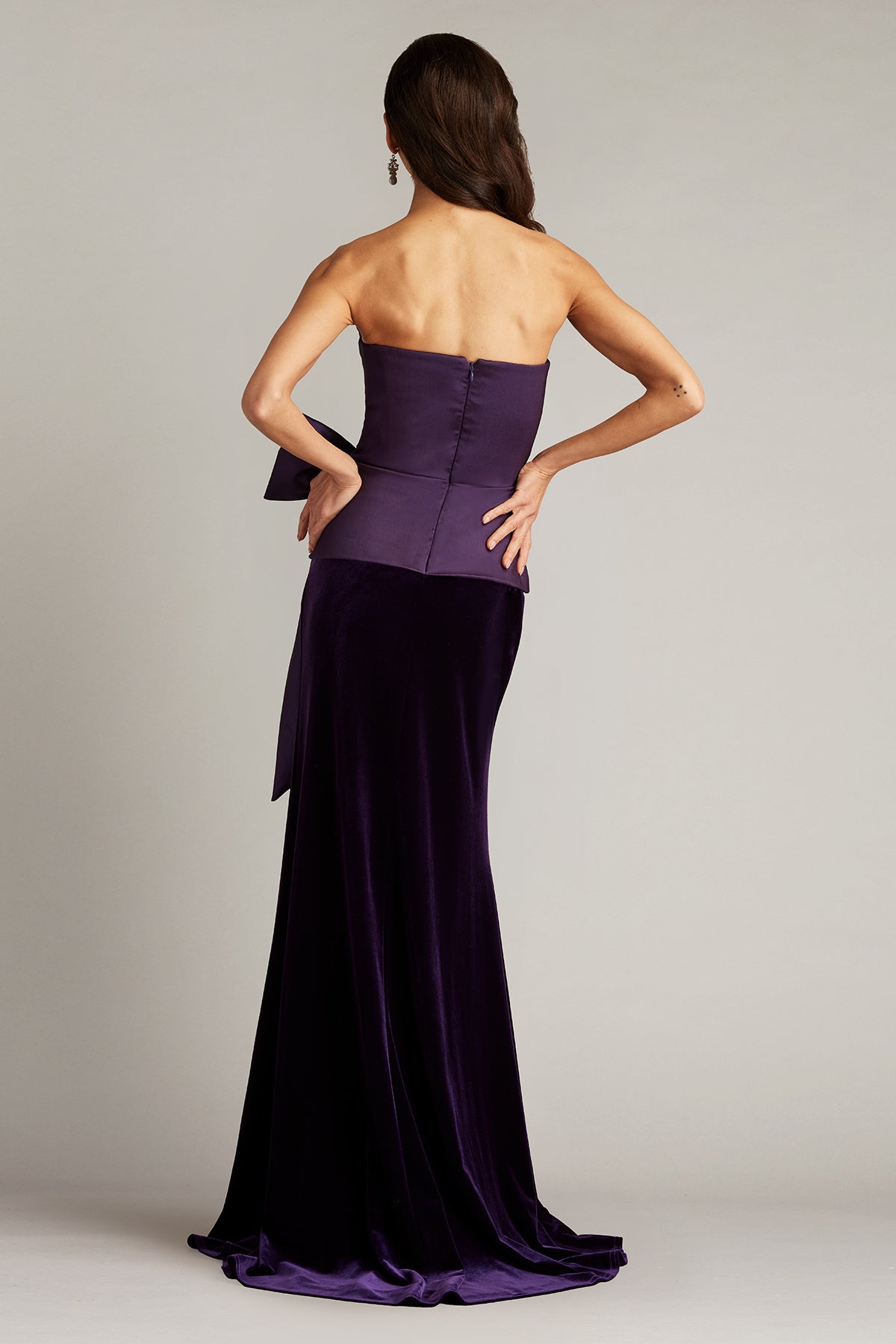 Nimue Strapless Draped Bow Gown