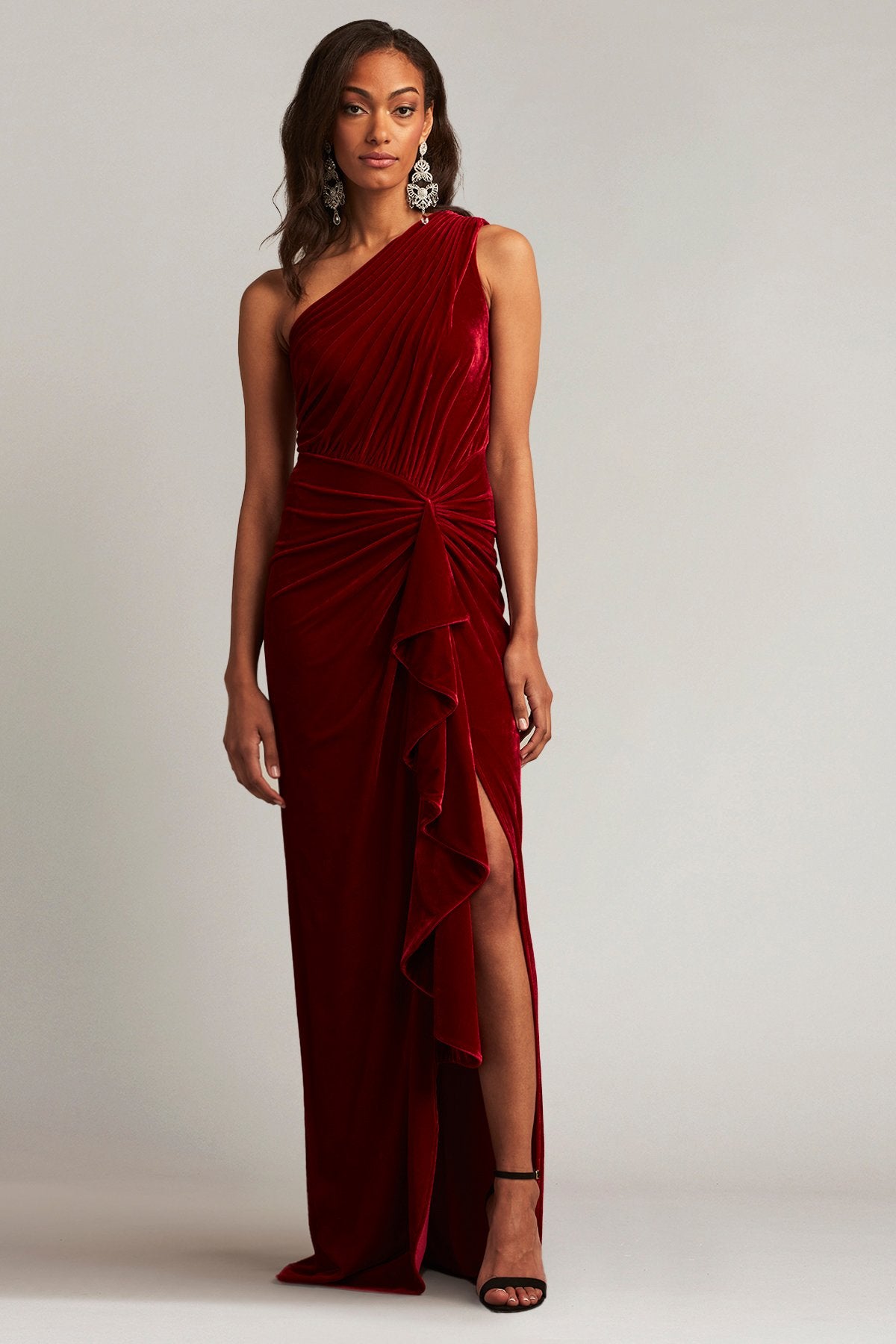 Lotten Waterfall Drape Evening Gown