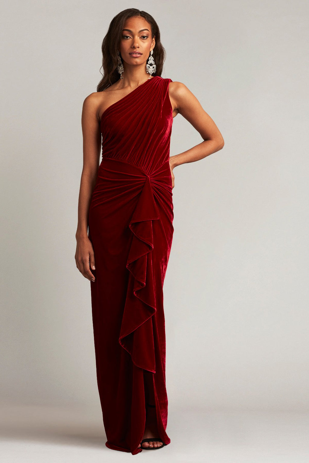 Lotten Waterfall Drape Evening Gown