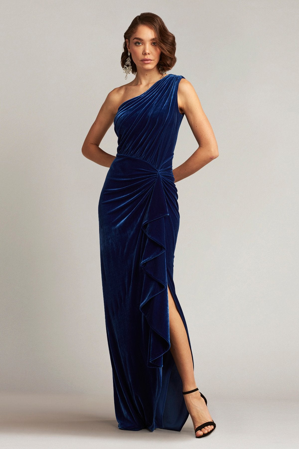 Lotten Waterfall Drape Evening Gown