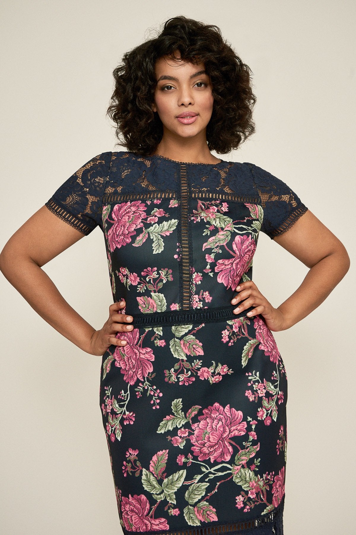 Tadashi Shoji - Helena Floral Neoprene Dress - PLUS SIZE