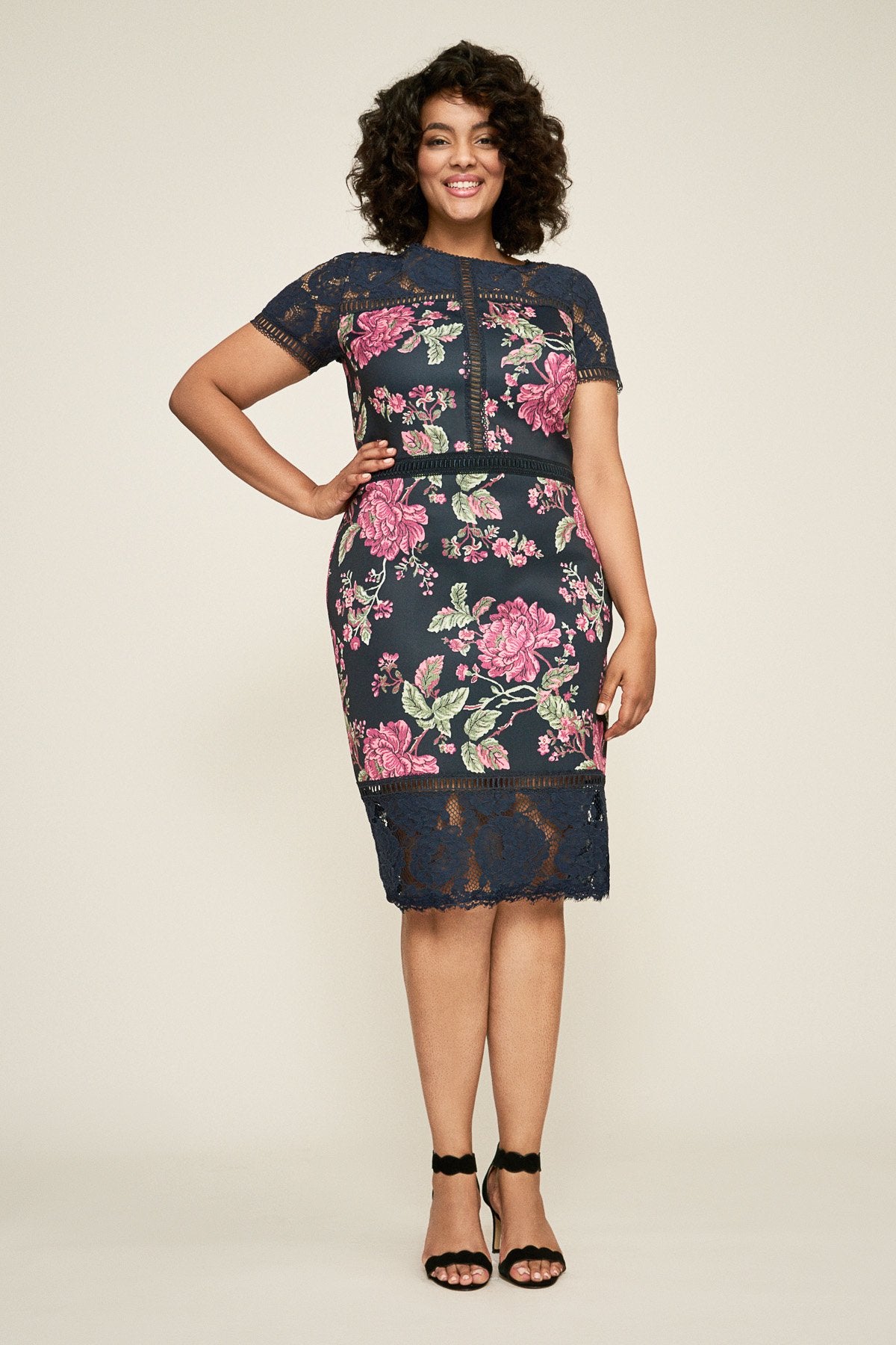 Tadashi Shoji - Helena Floral Neoprene Dress - PLUS SIZE
