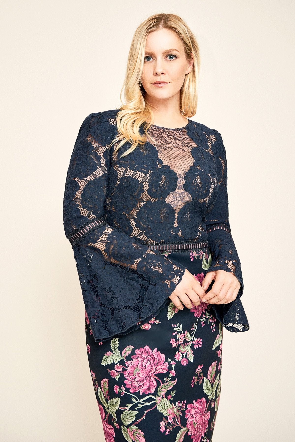 Tadashi Shoji - Dorothy Neoprene Lace Dress - PLUS SIZE