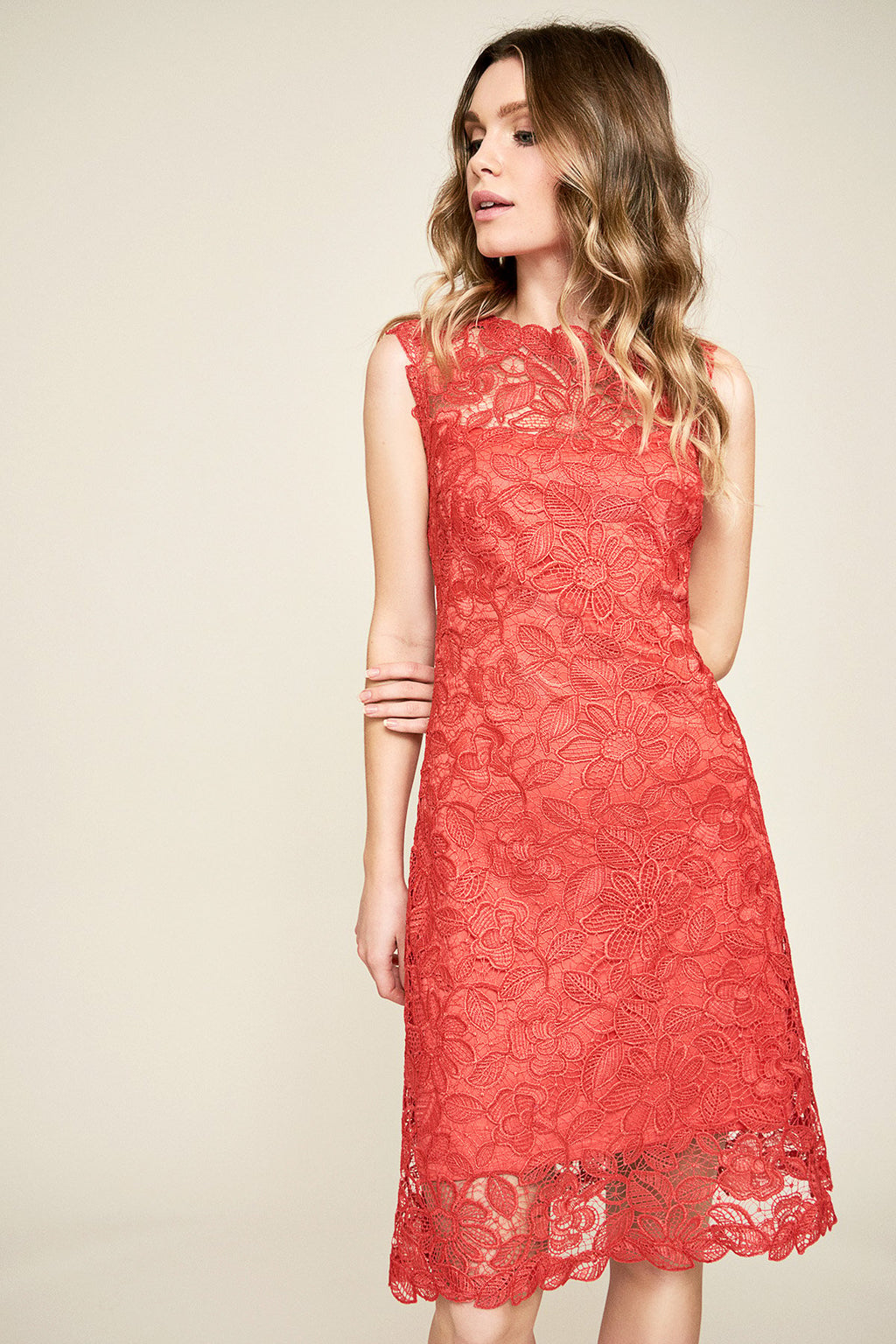 Tadashi Shoji - Alyssa Corded Lace Sleeveless Dress