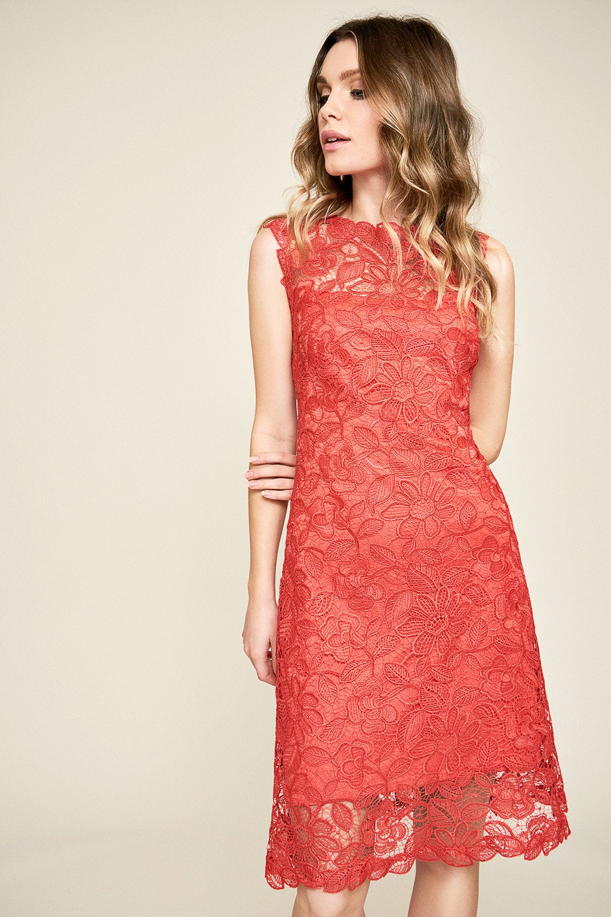 Tadashi Shoji - Alyssa Corded Lace Sleeveless Dress