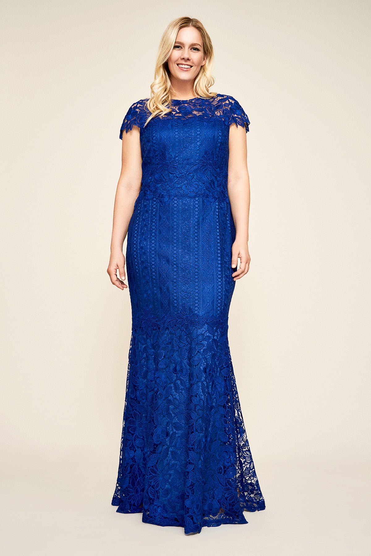 Tadashi Shoji - Allison Embroidered Lace Gown - PLUS SIZE