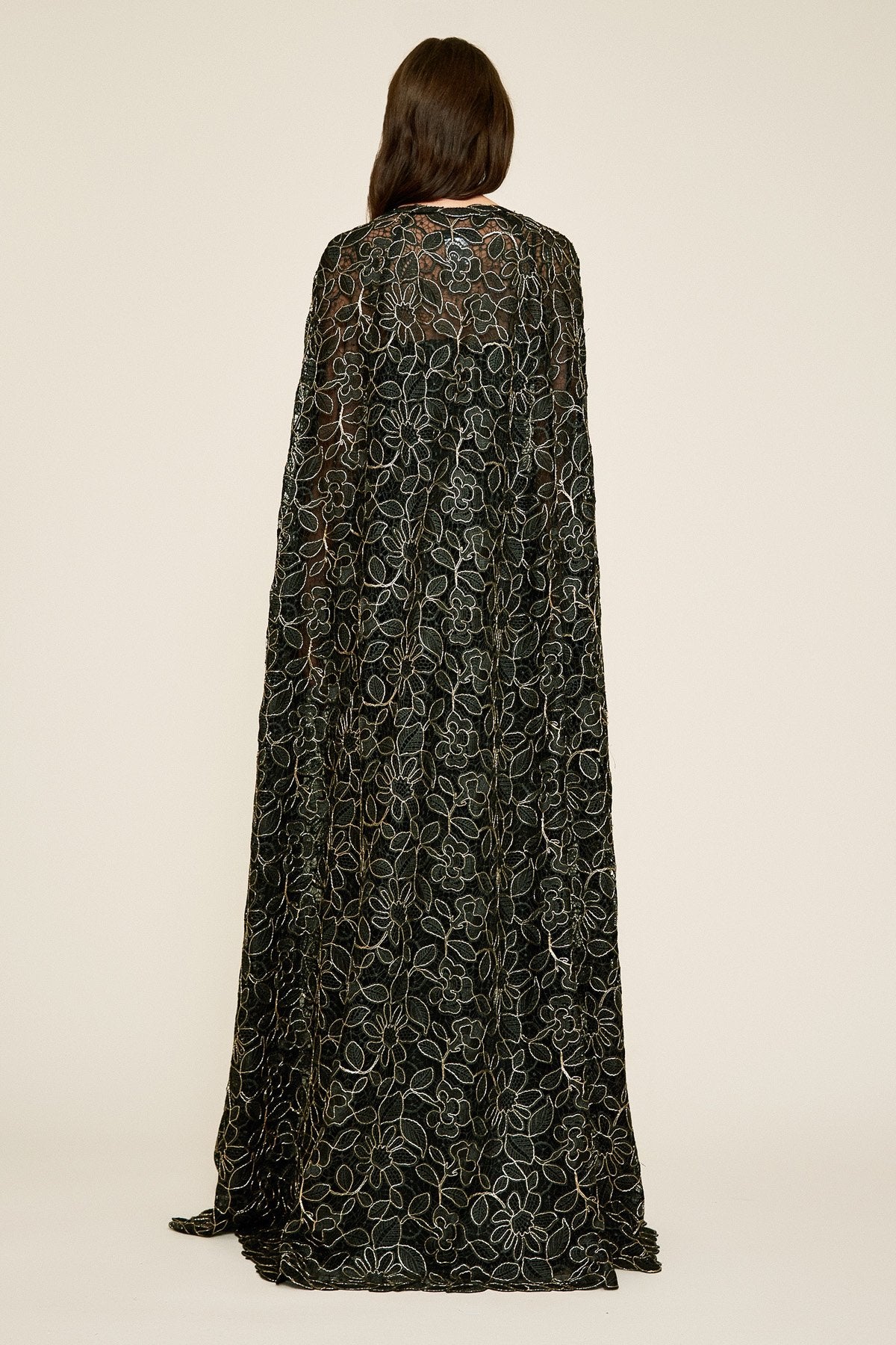 Tadashi Shoji - Hades Metallic Lace Cape