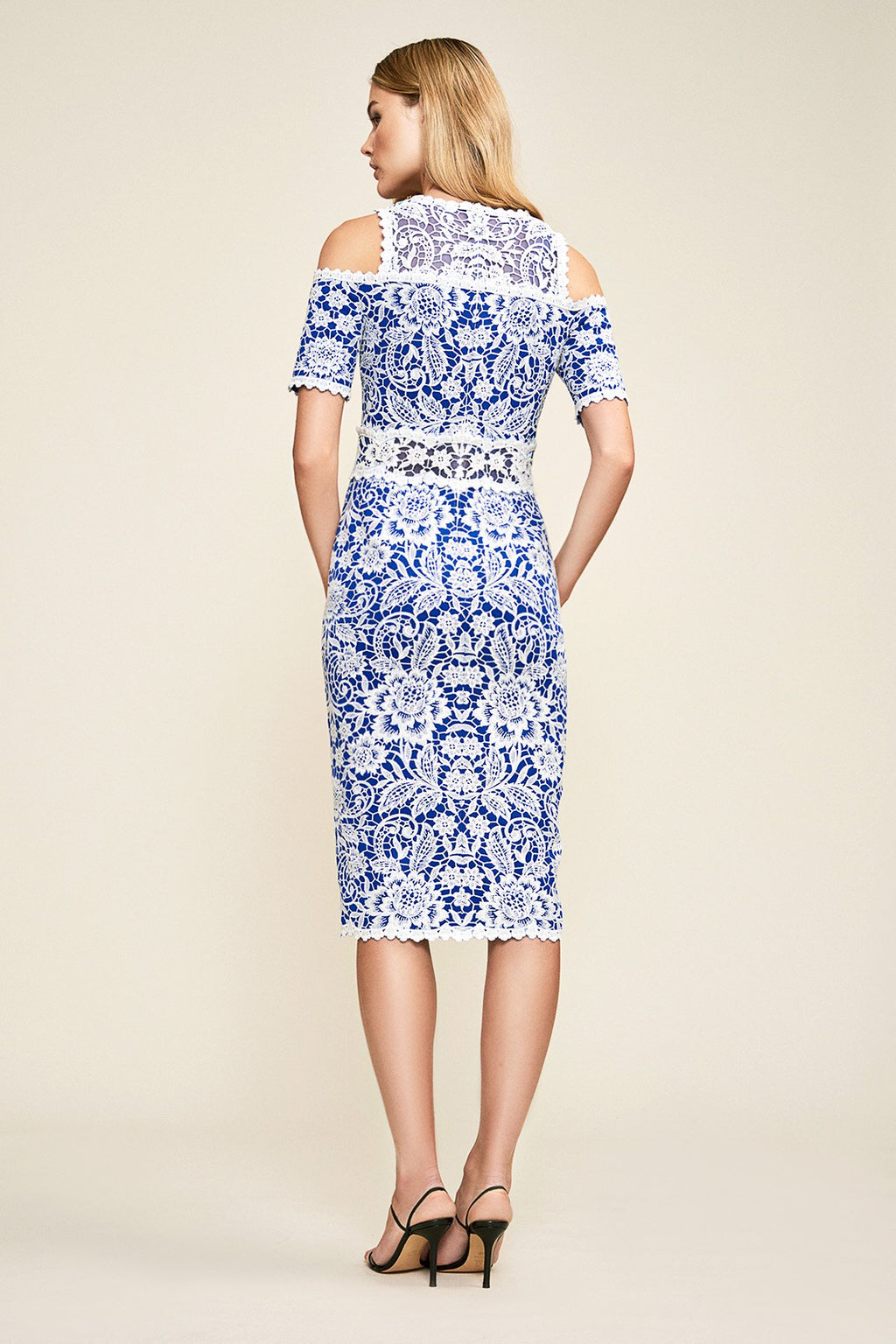 Tadashi Shoji - Tegan Floret Lace Mid Length Dress
