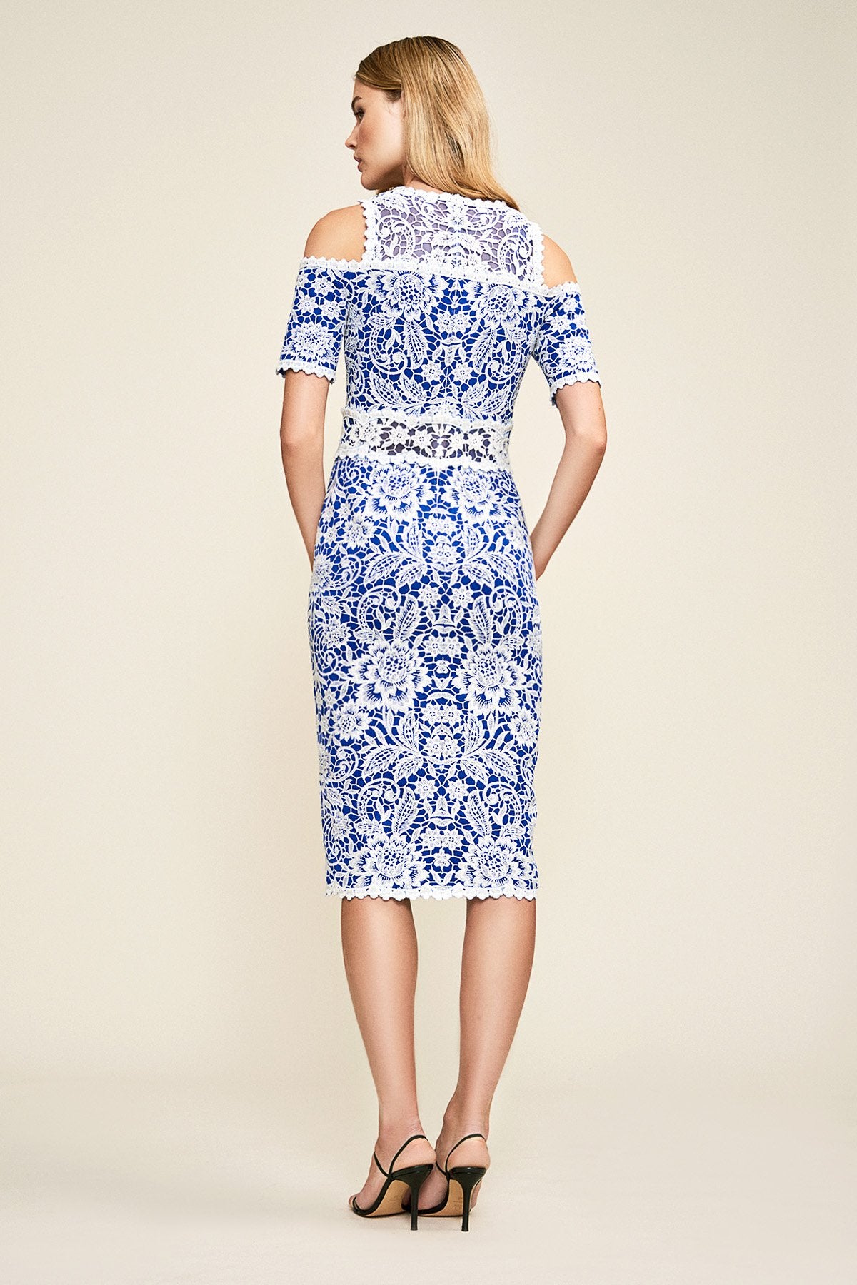 Tadashi Shoji - Tegan Floret Lace Mid Length Dress