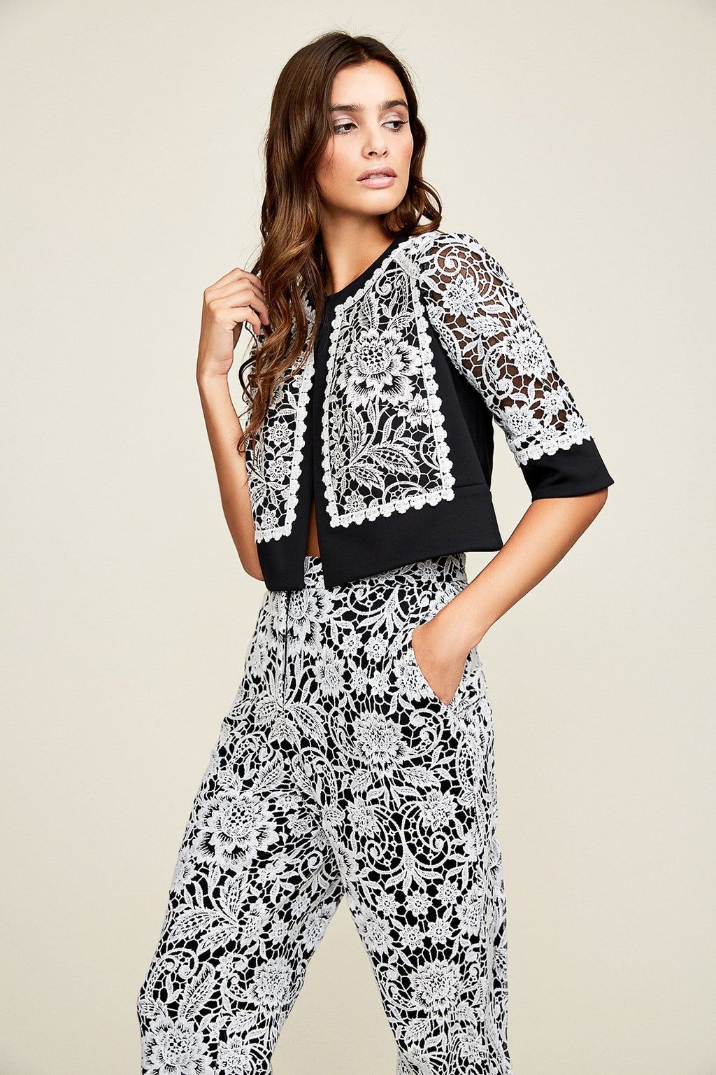 Angeline Lace Pant - Tadashi Shoji