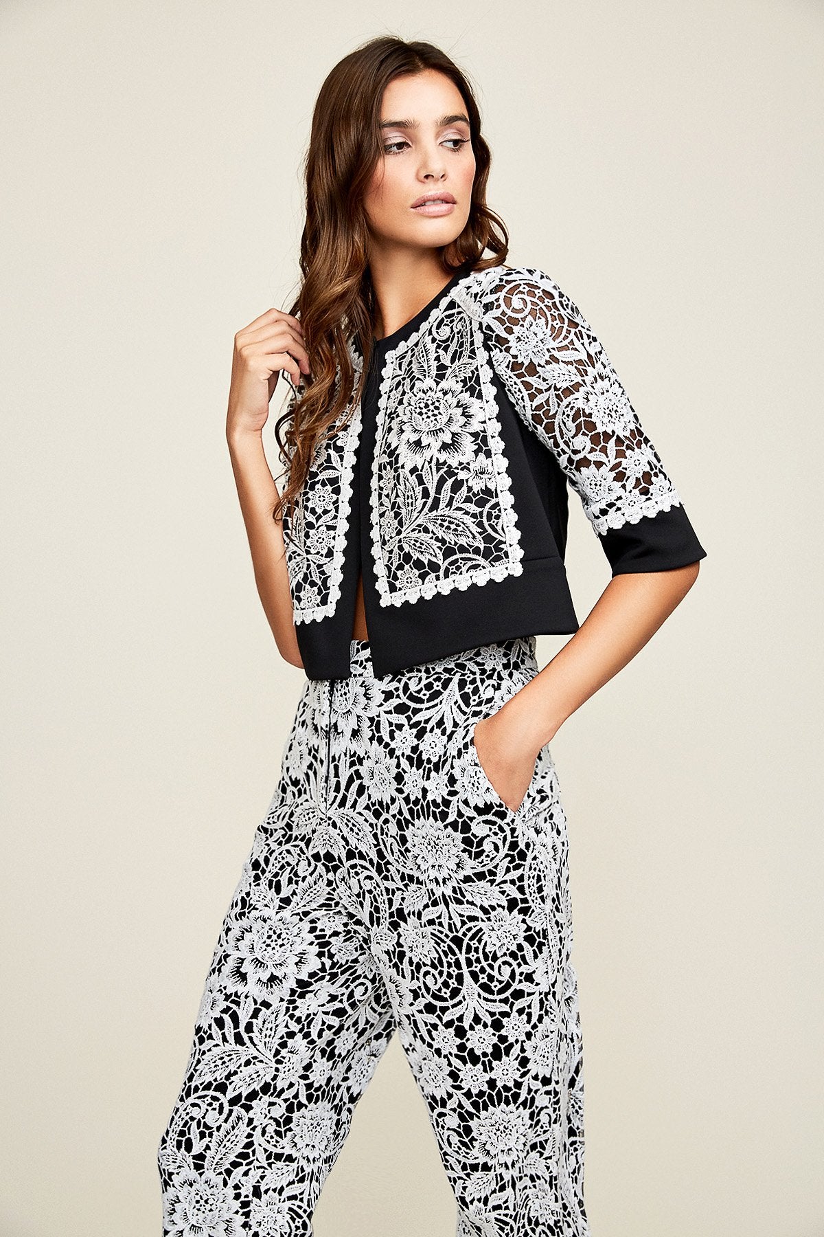 Angeline Lace Pant - Tadashi Shoji