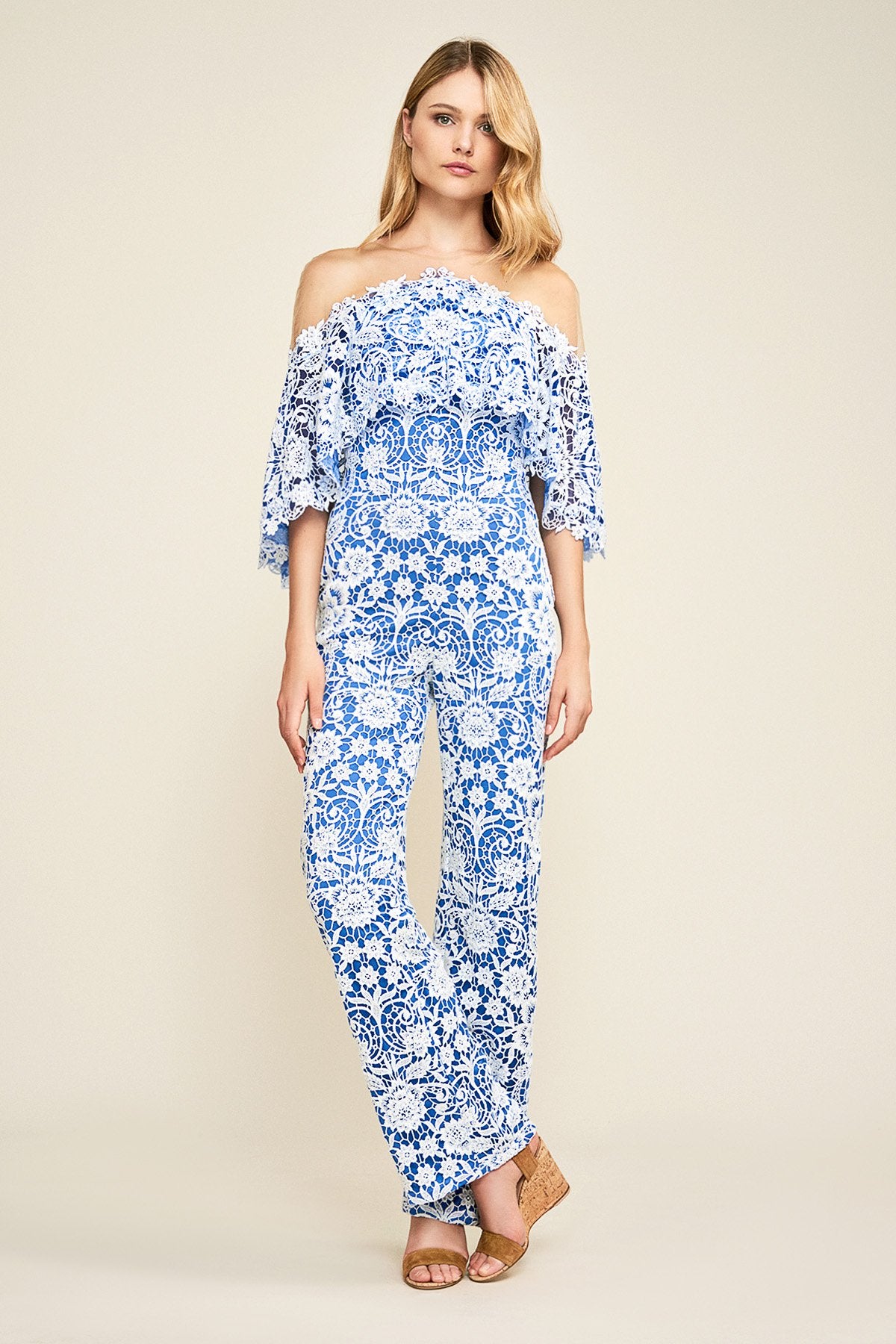 Tadashi Shoji - Tegan Floret Lace Jumpsuit