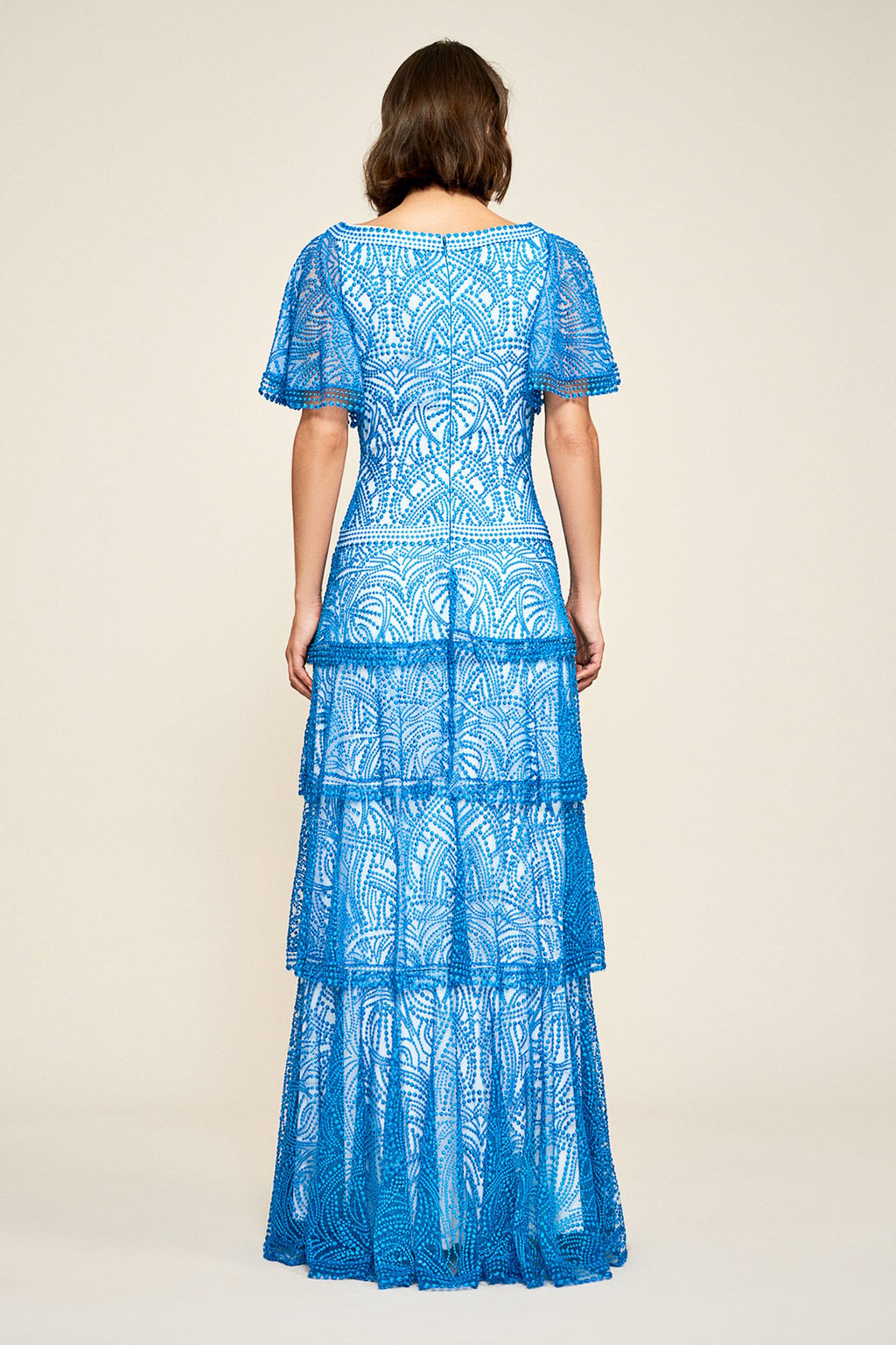 Tadashi Shoji - Ingrid Flutter Sleeve Embroidered Dress