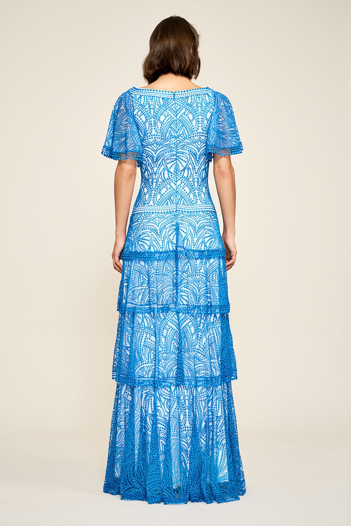 Tadashi Shoji - Ingrid Flutter Sleeve Embroidered Dress