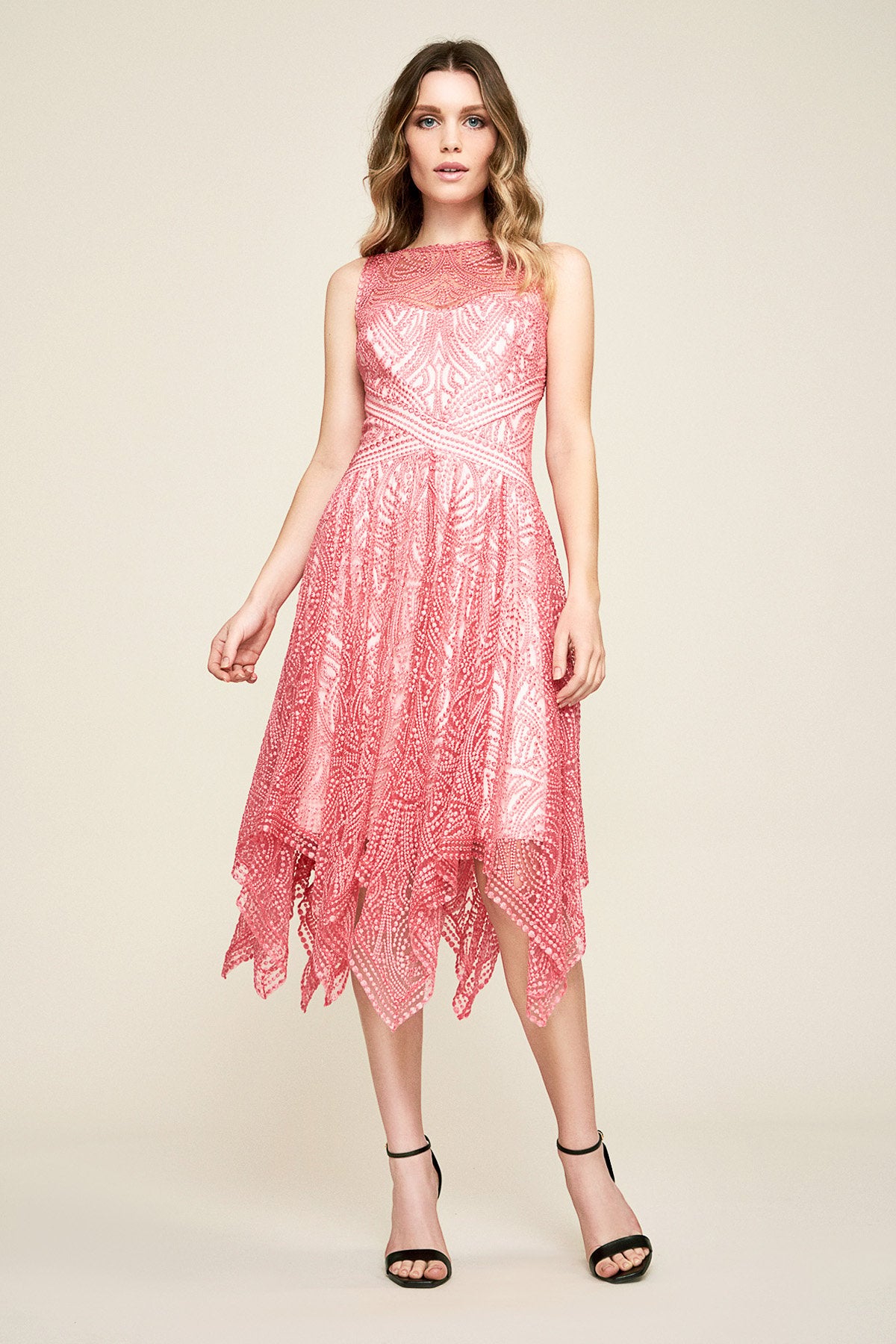 Tadashi Shoji - Rita Embroidered Handkerchief Dress
