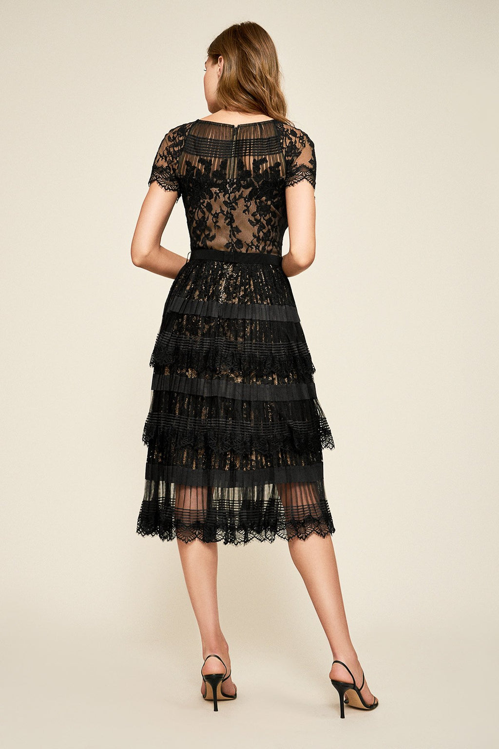 Nixie Pleated Tea-Length Dress