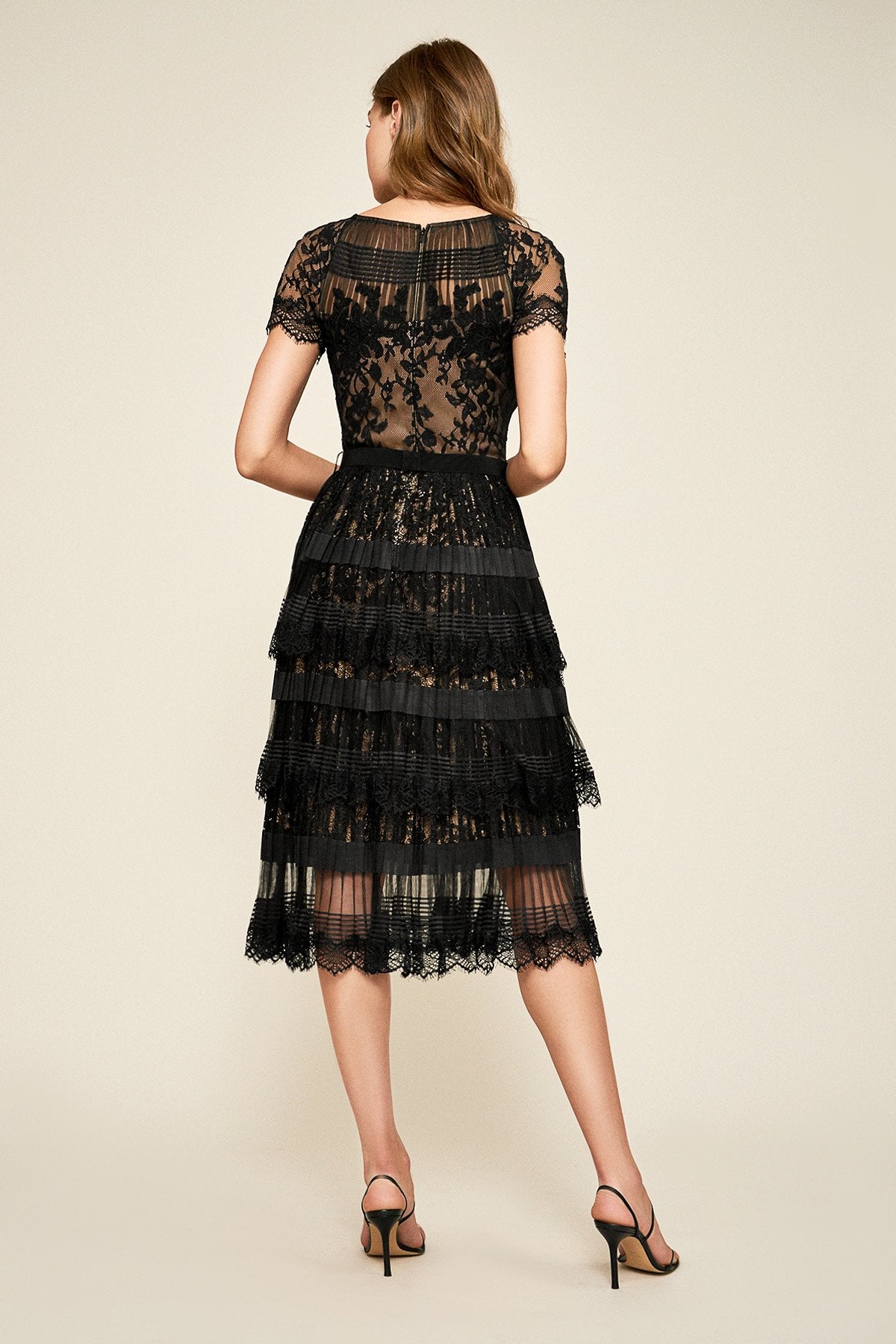 Nixie Pleated Tea-Length Dress