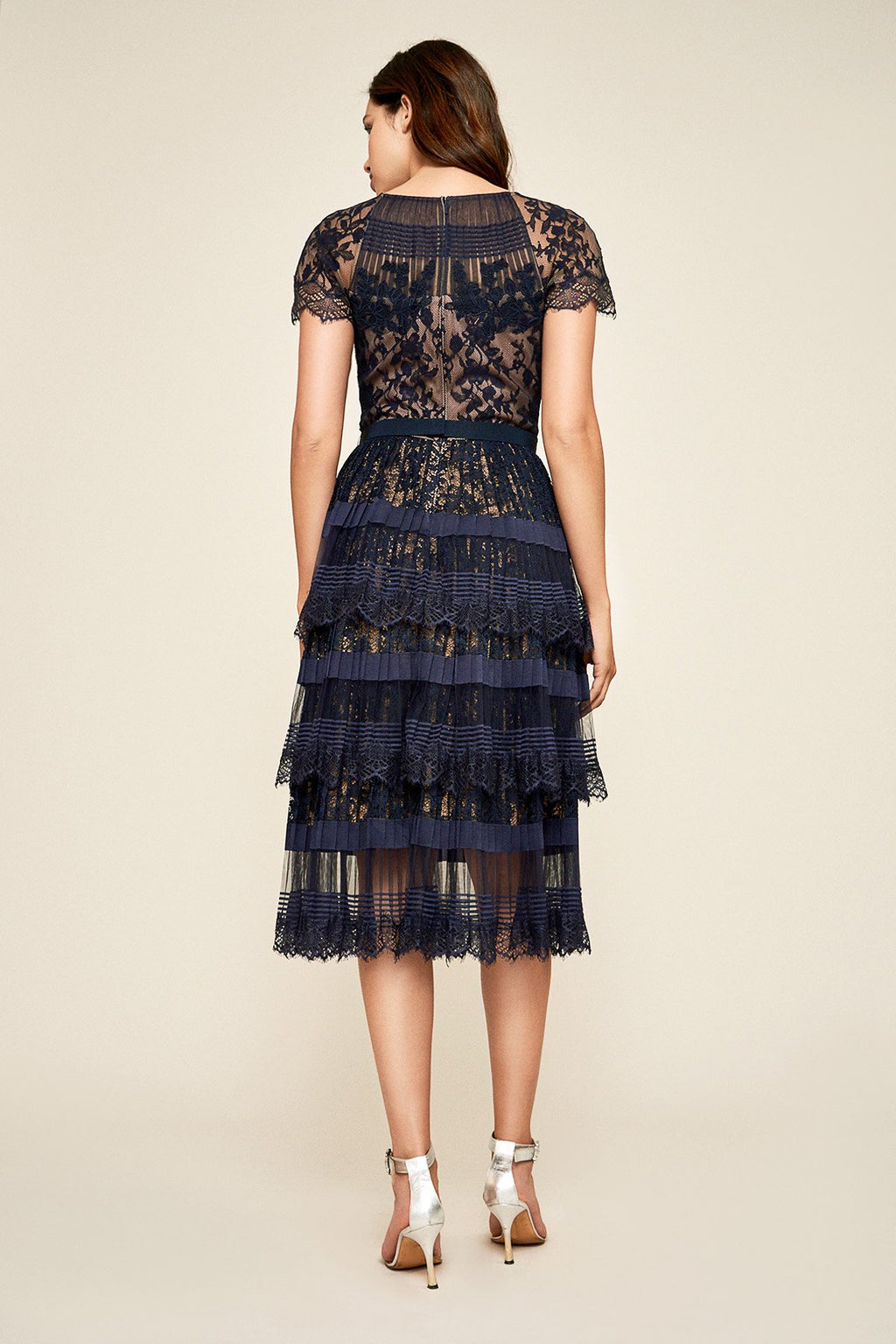 Nixie Pleated Tea-Length Dress