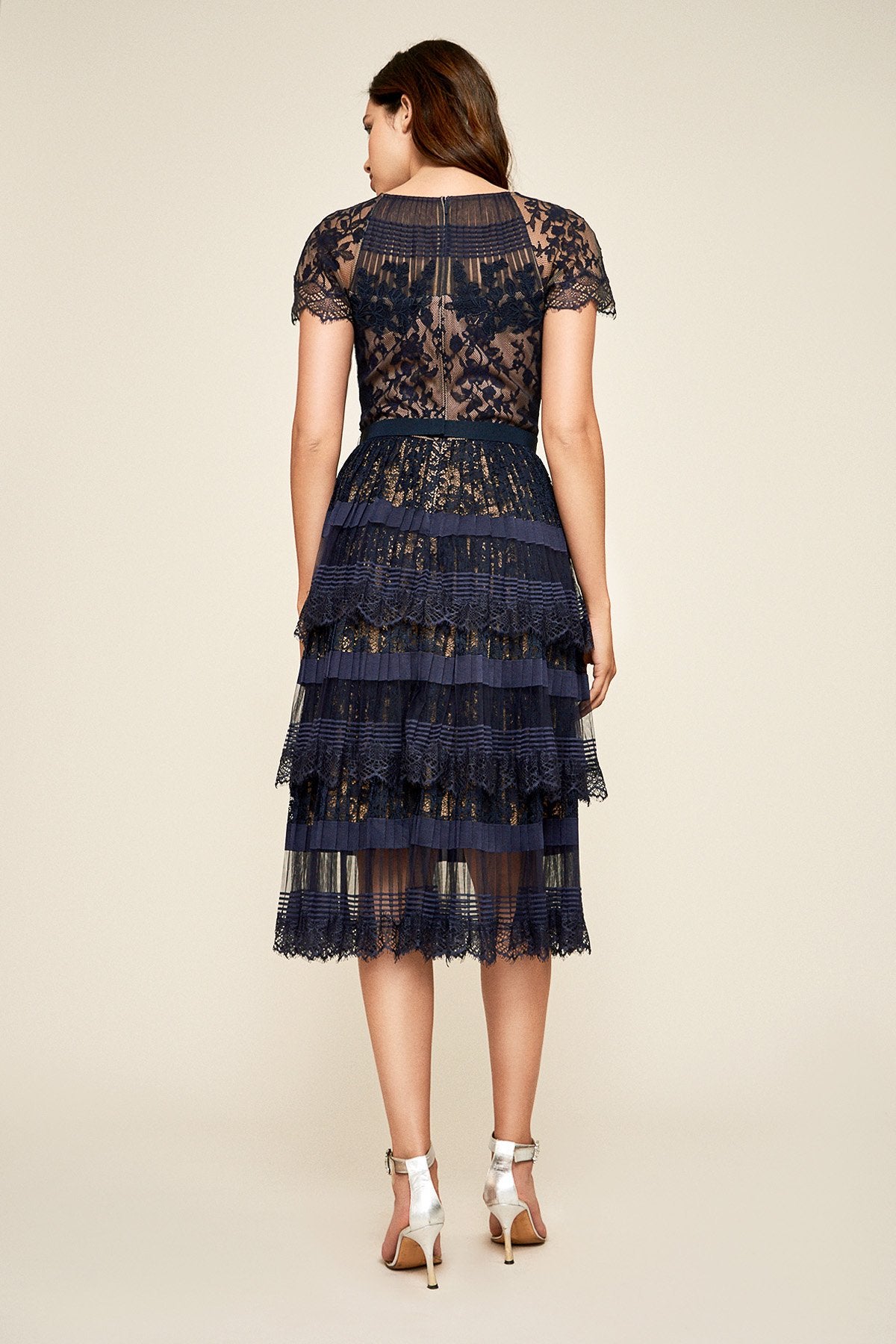Nixie Pleated Tea-Length Dress