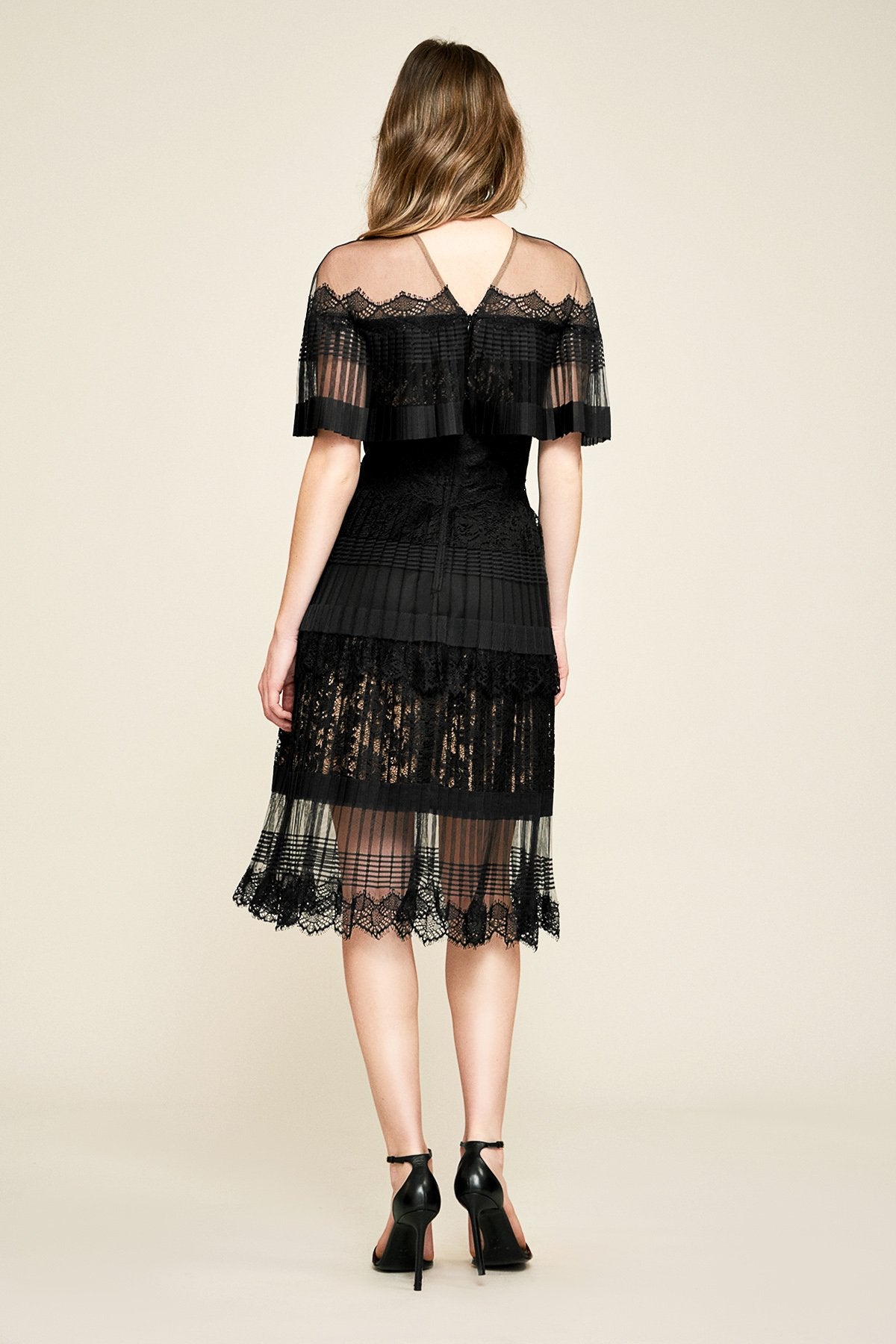 Tristan Pleated Lace Dress – Tadashi Shoji Official Online Boutique
