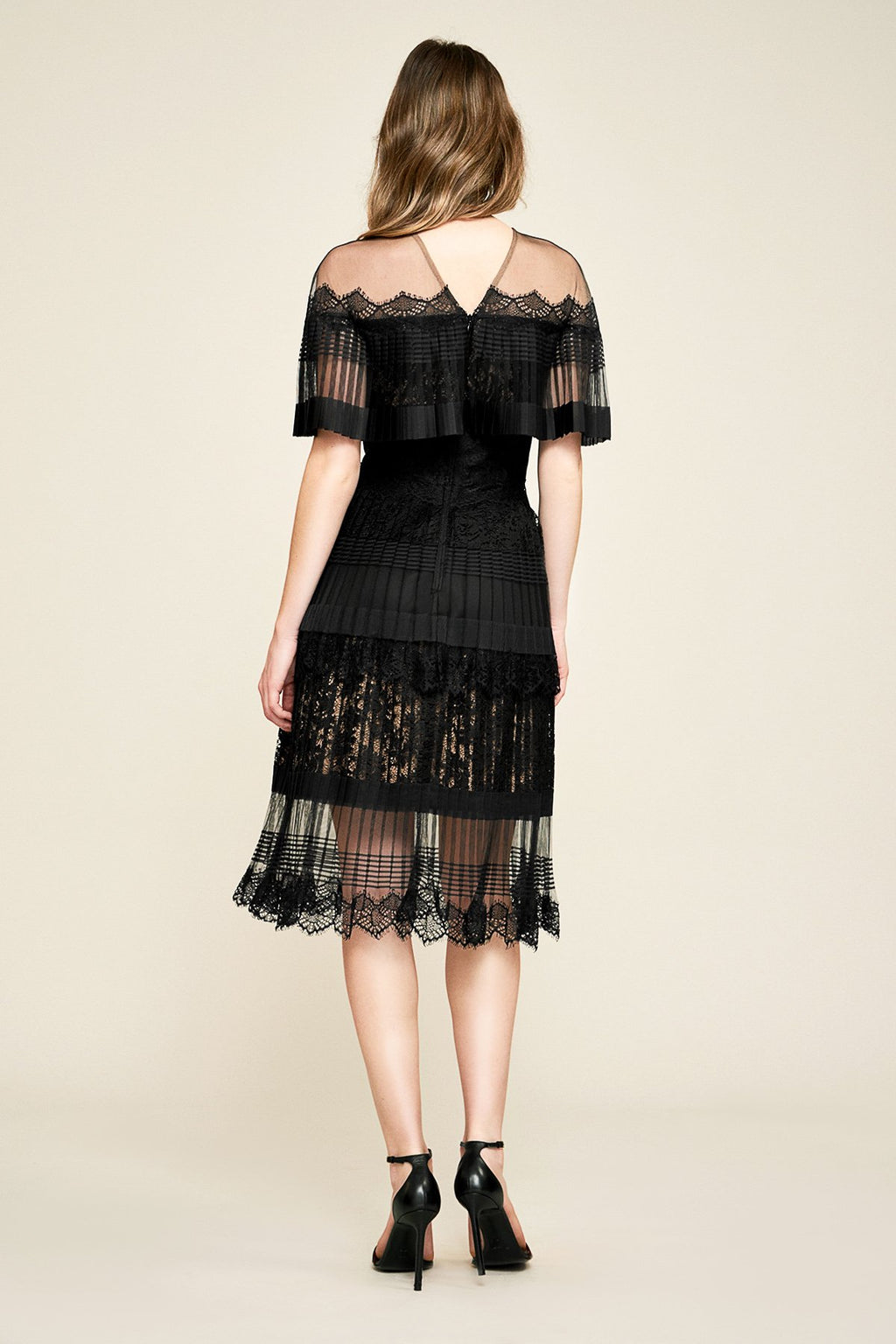 Tadashi Shoji - Tristan Pleated Lace Dress