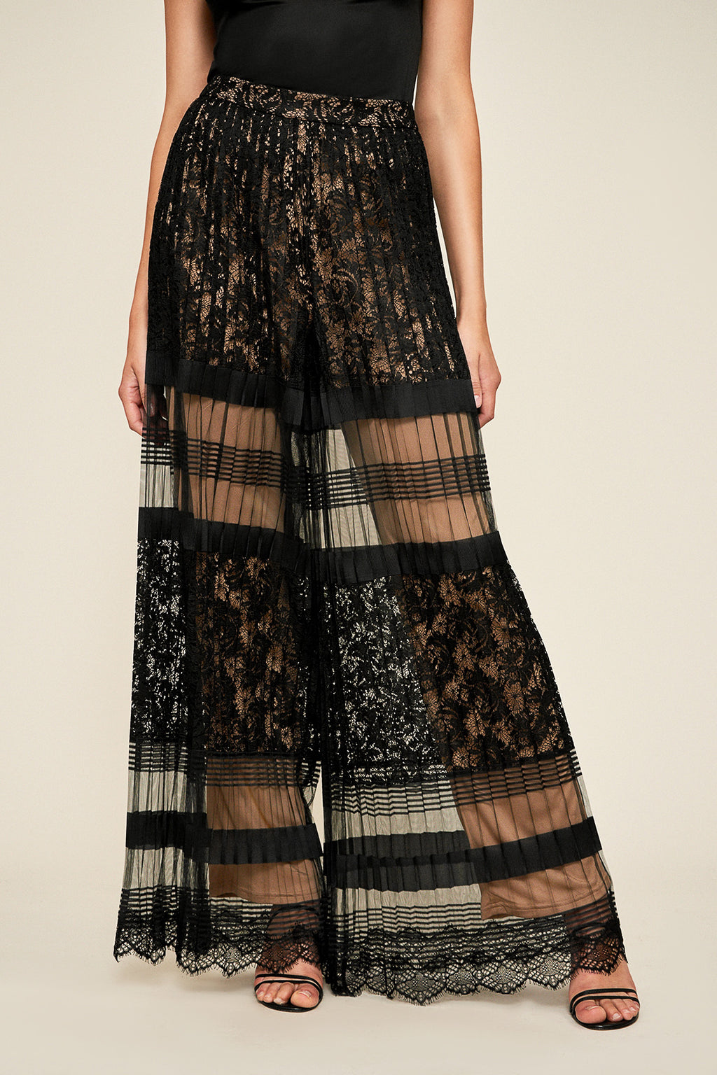 Tadashi Shoji - Dover Pleated Lace Pant