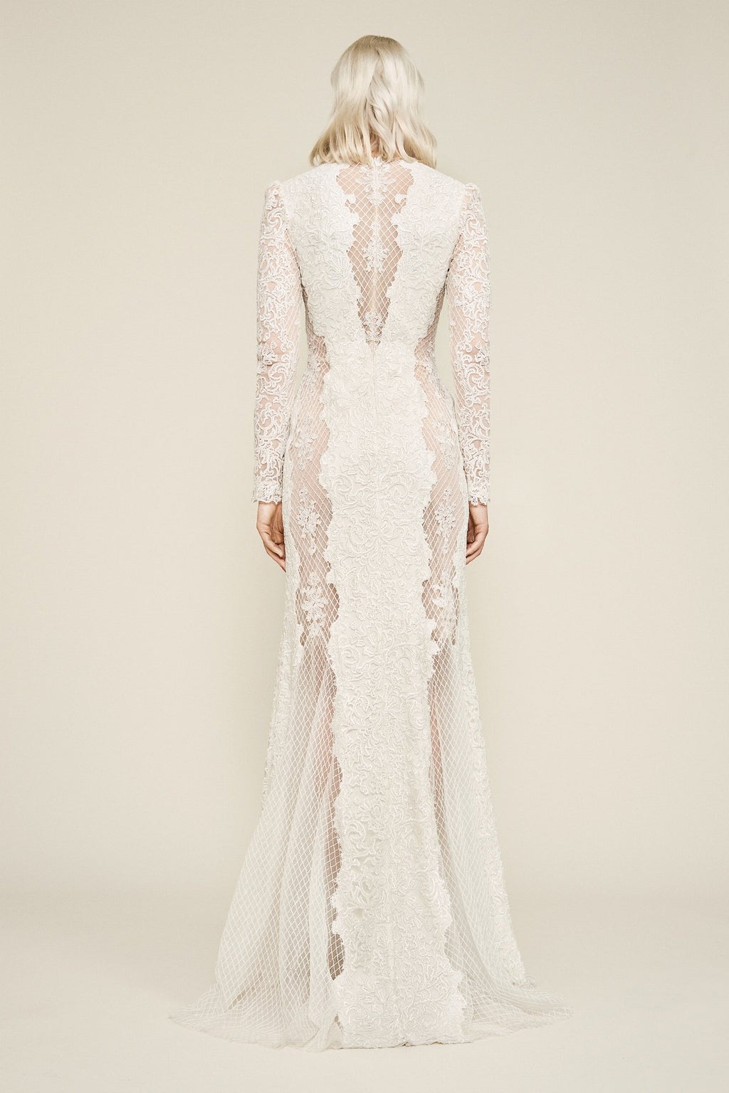 Tadashi Shoji - Hotah Long-Sleeve Embroidered Gown