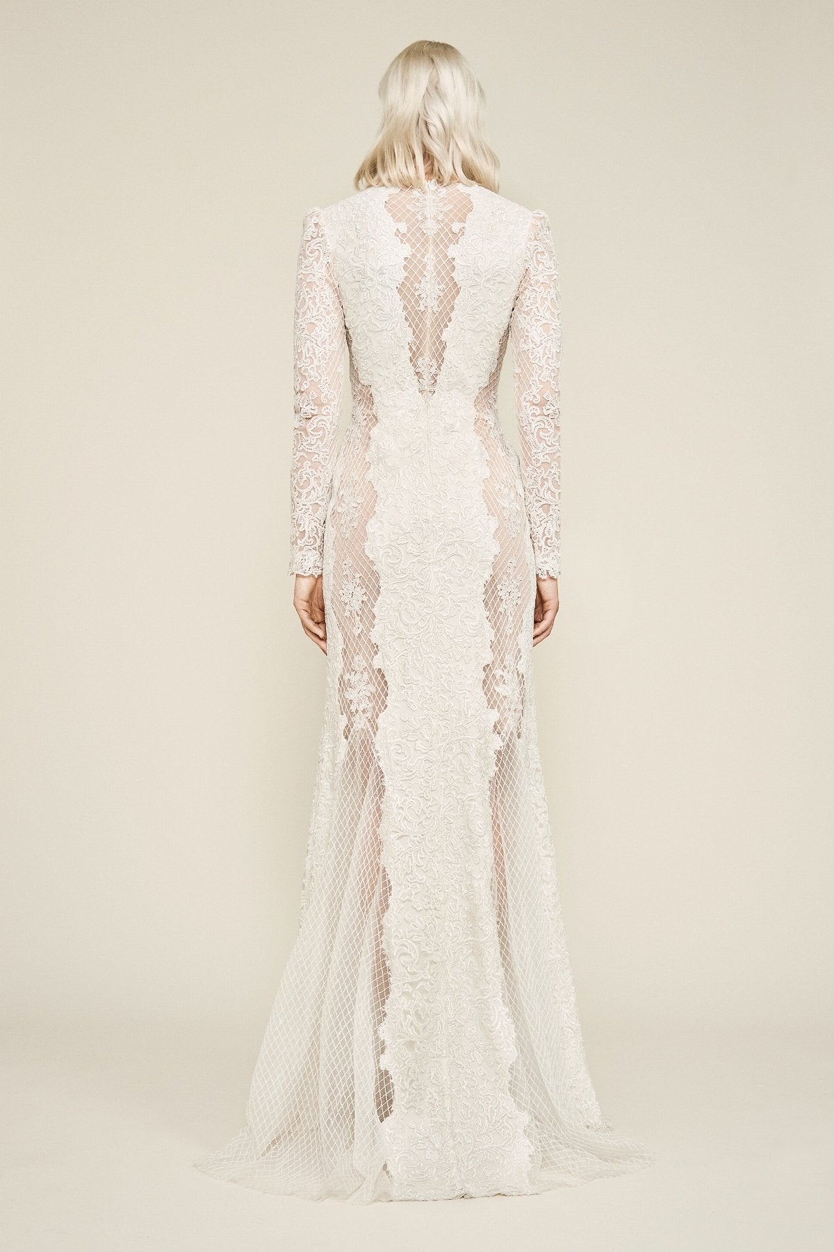 Tadashi Shoji - Hotah Long-Sleeve Embroidered Gown