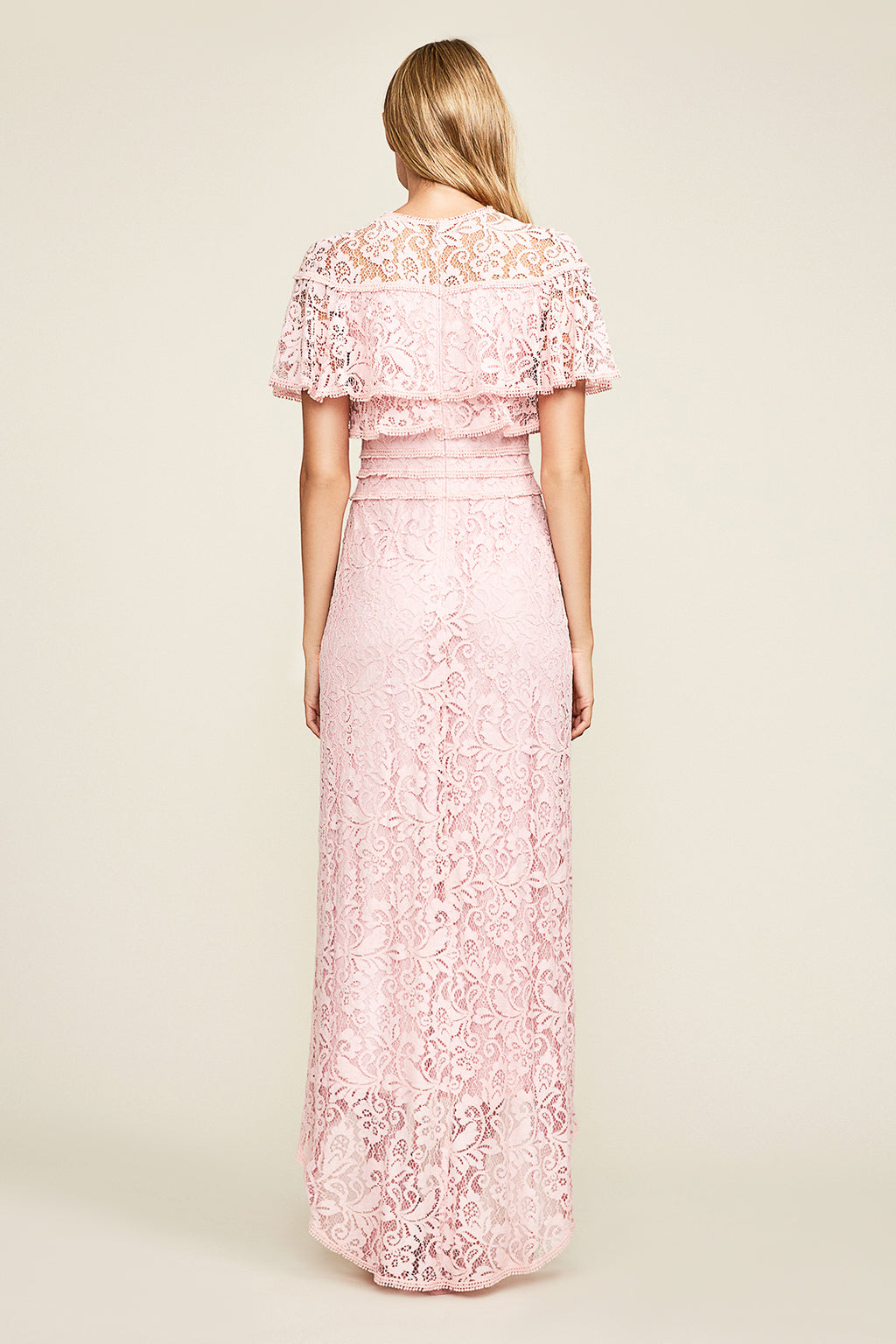 Aileen High-Low Lace Gown