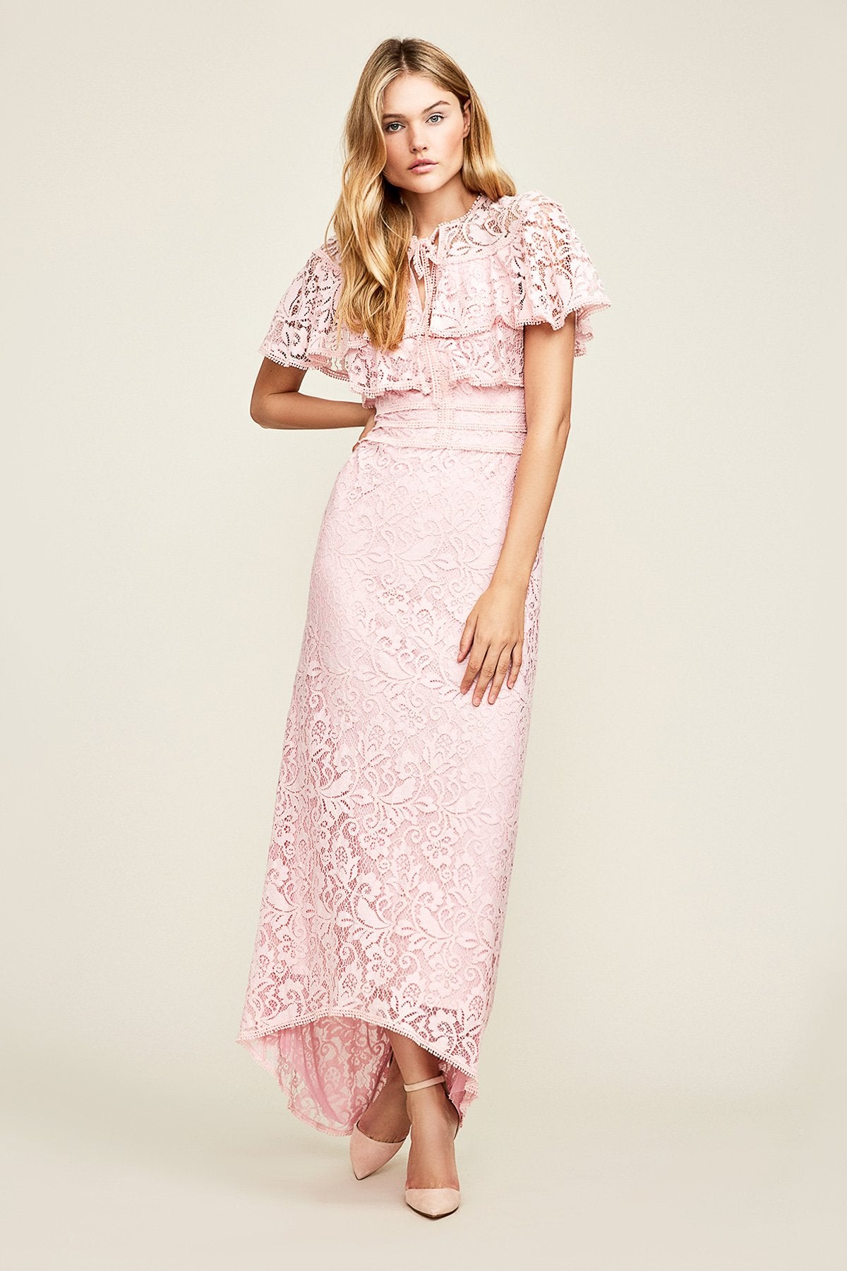 Tadashi Shoji - Aileen High-Low Lace Gown