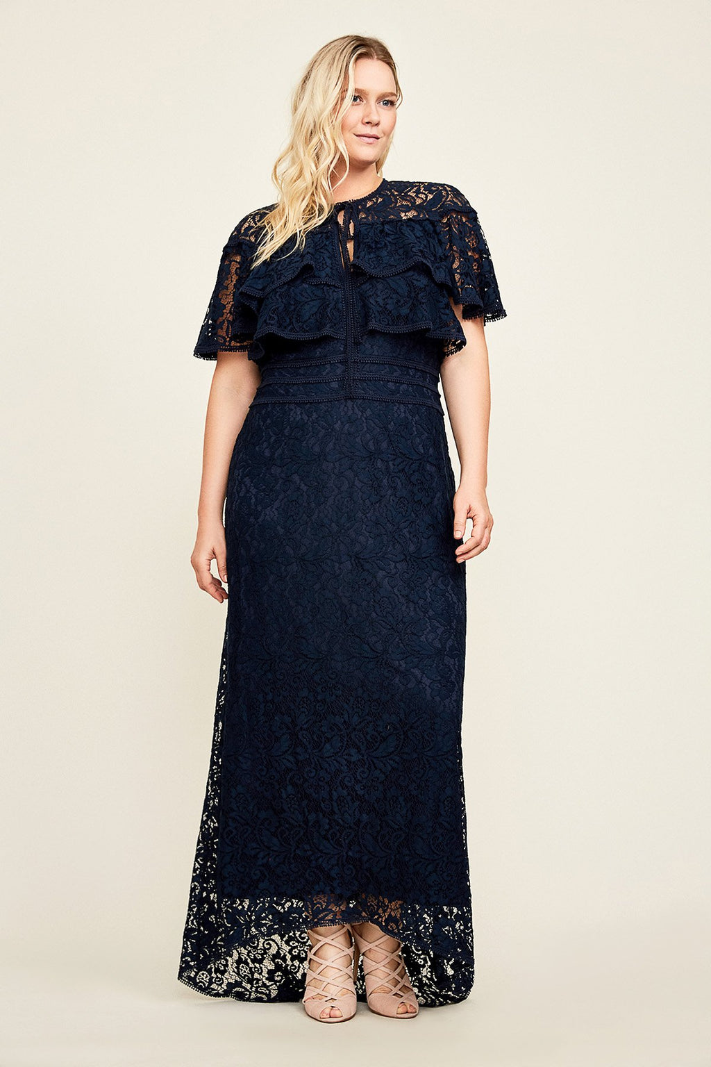 Tadashi Shoji - Aileen High-Low Lace Gown - PLUS SIZE