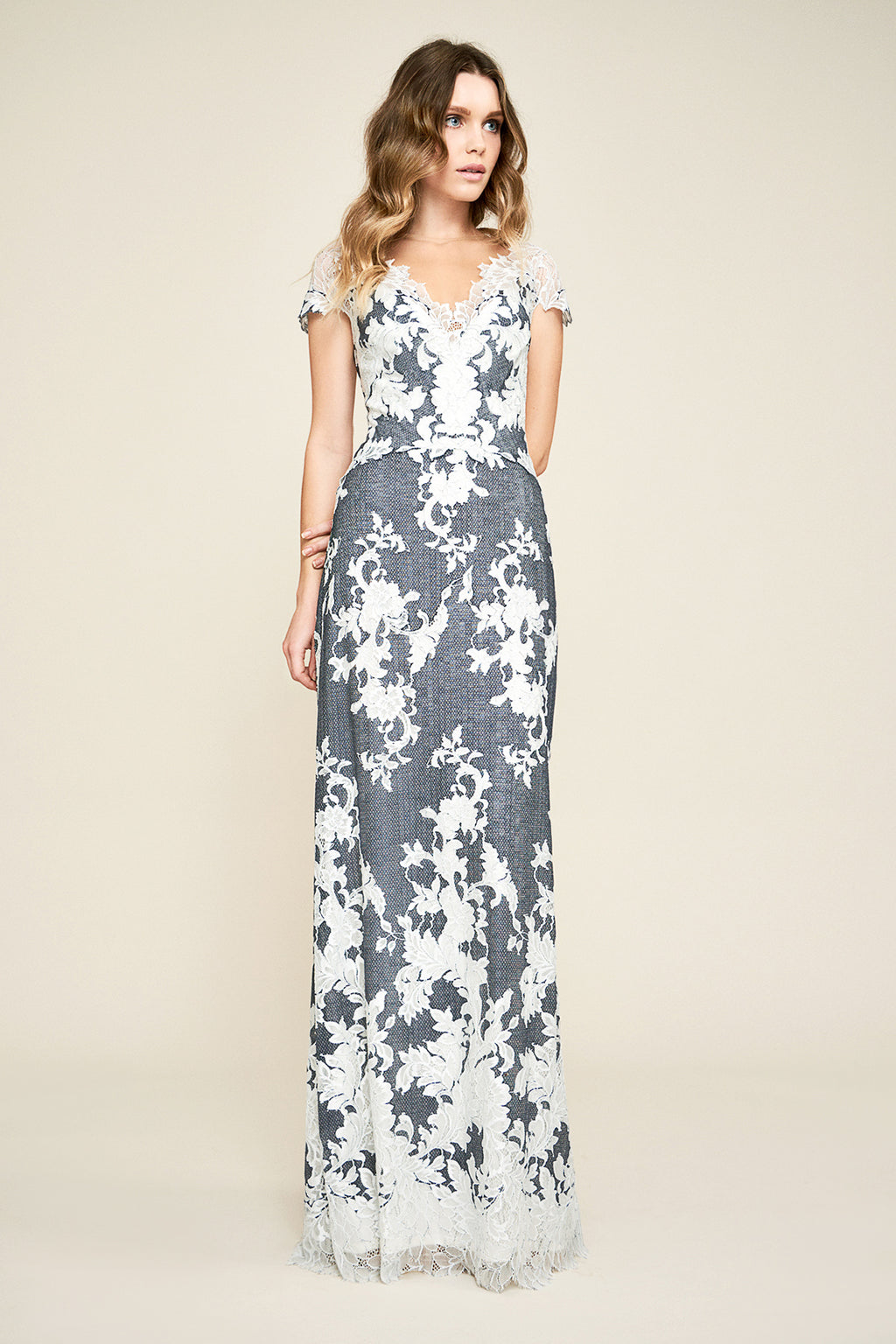Tadashi Shoji - Joyce Contrast Lace Gown