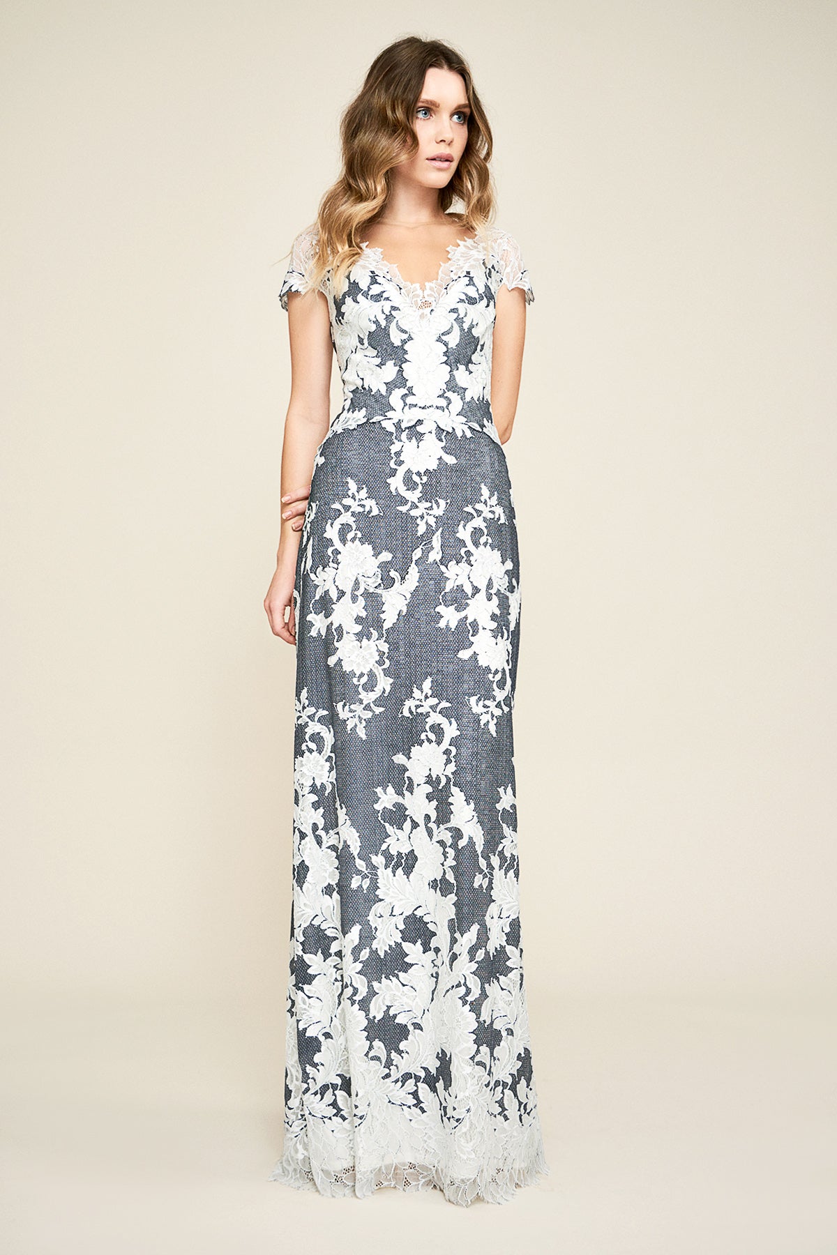 Tadashi Shoji - Joyce Contrast Lace Gown
