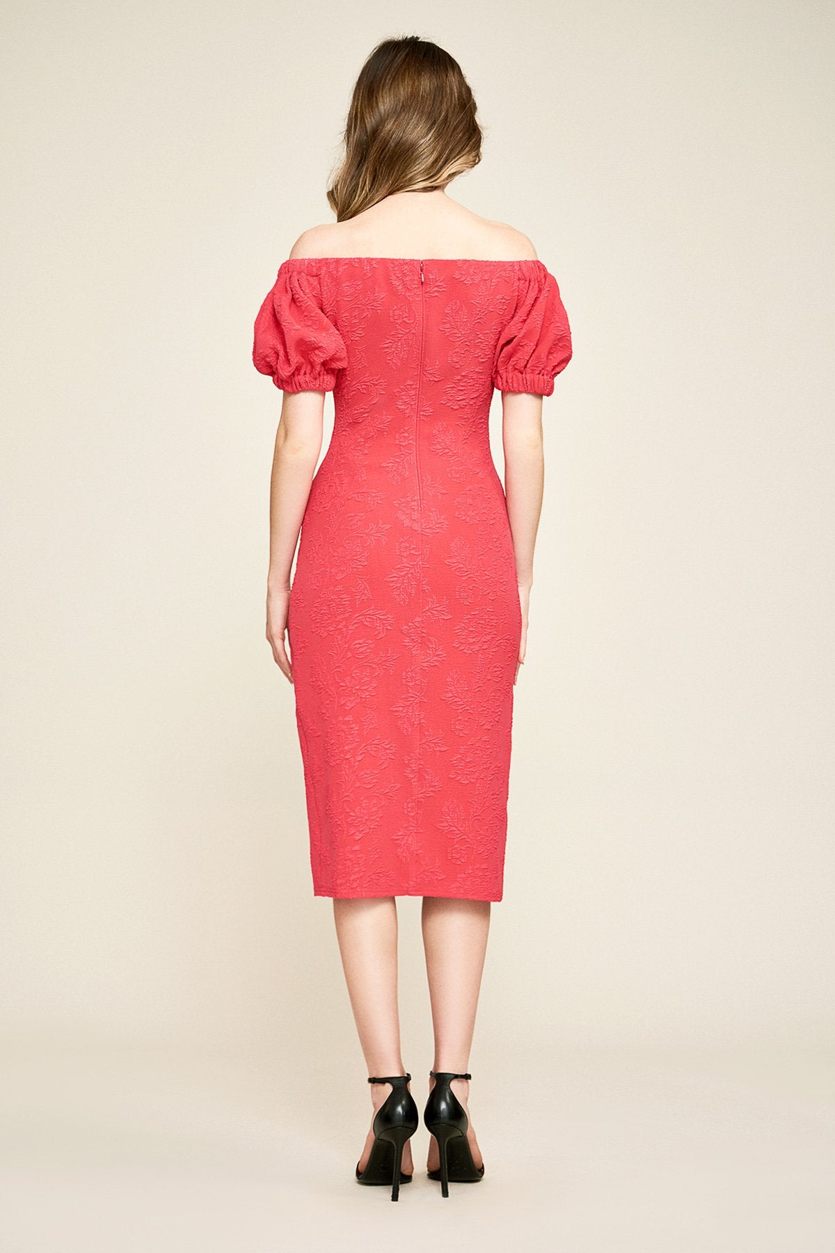 Tadashi Shoji - Penelope Off-The-Shoulder Midi Dress