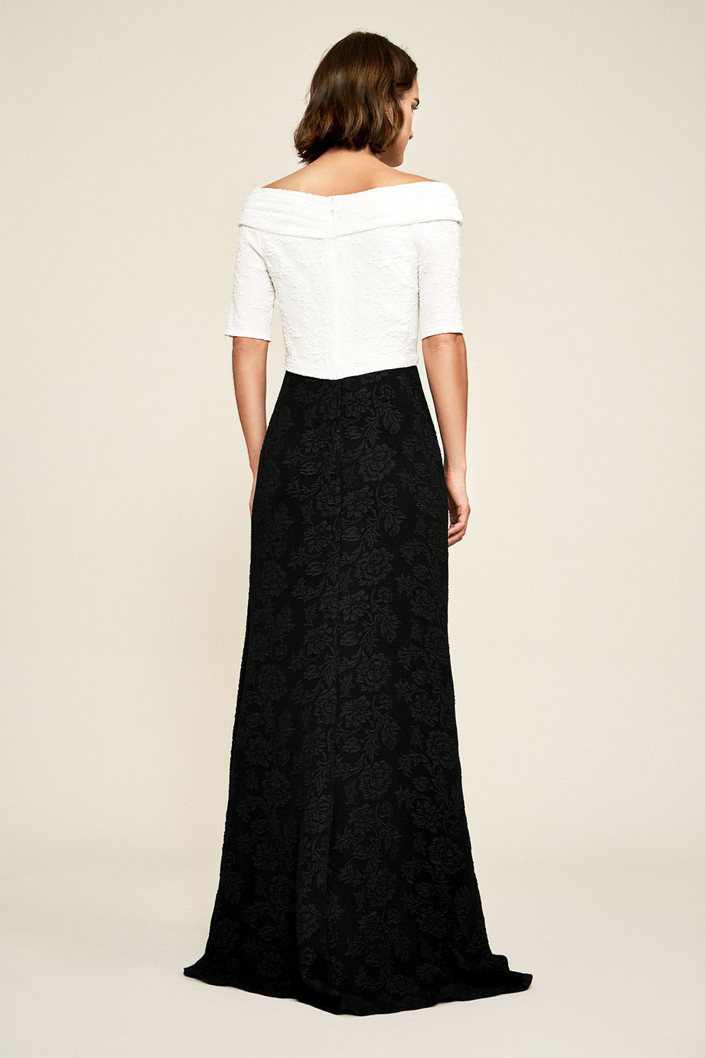 Tadashi Shoji - Hudson Off-The-Shoulder Jacquard Gown