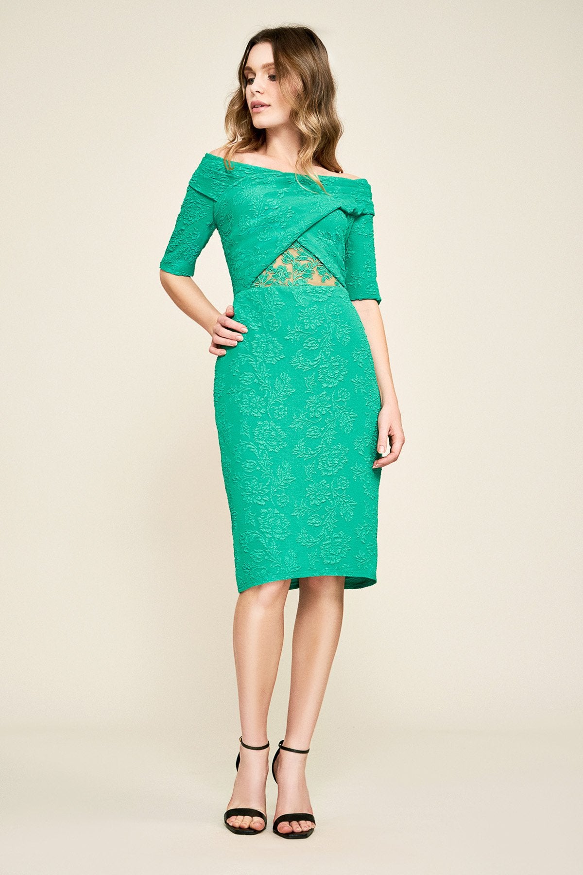 Hudson Off-The-Shoulder Crepe Dress
