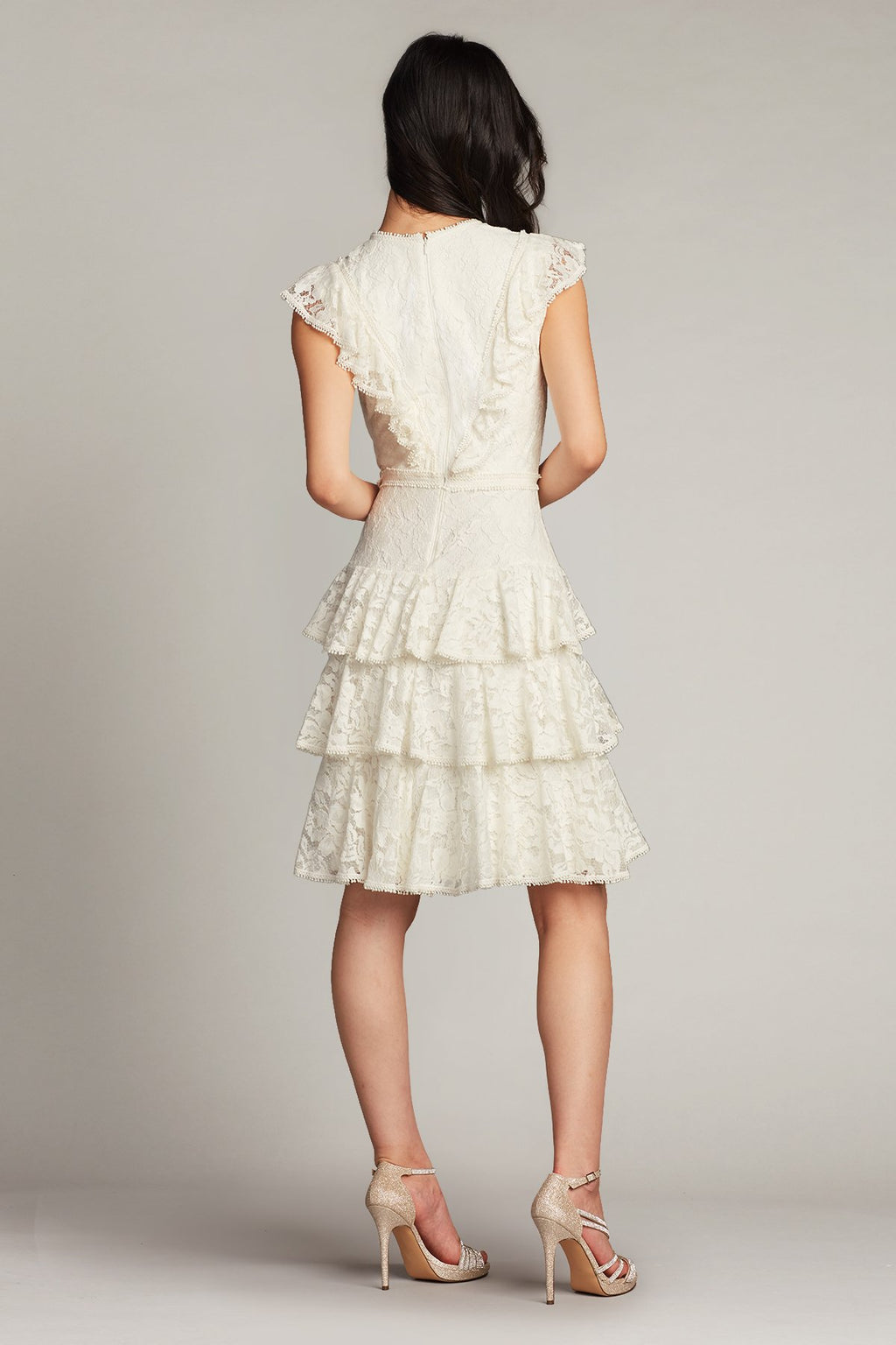 Tari Ruffle-Tiered Lace Dress