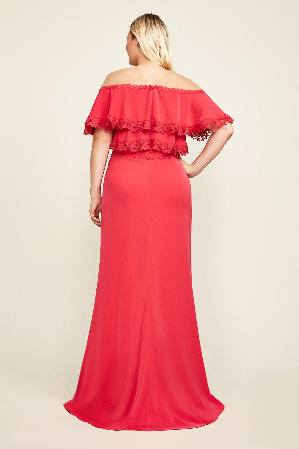 Tadashi Shoji - Karlie Off-Shoulder Crepe Gown