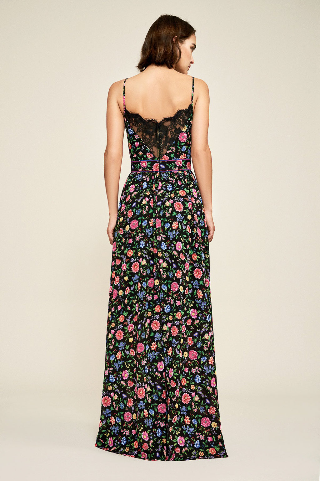 Tadashi Shoji - Blanca Floral Print Tie-Front Maxi Dress
