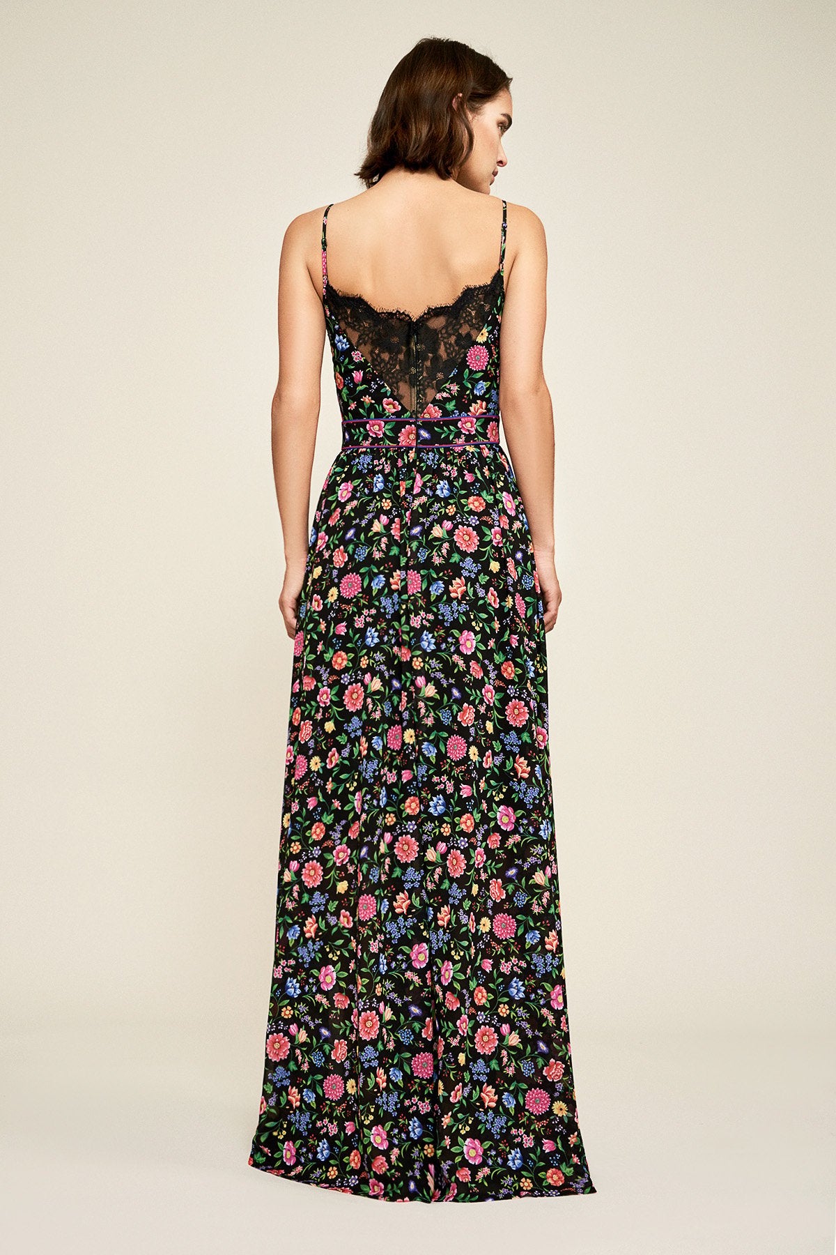 Tadashi Shoji - Blanca Floral Print Tie-Front Maxi Dress