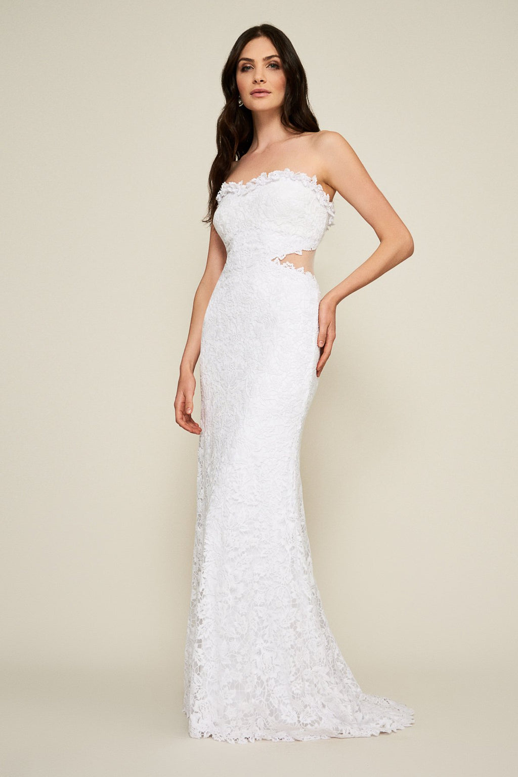 Tadashi Shoji - Himara Strapless Lace Gown