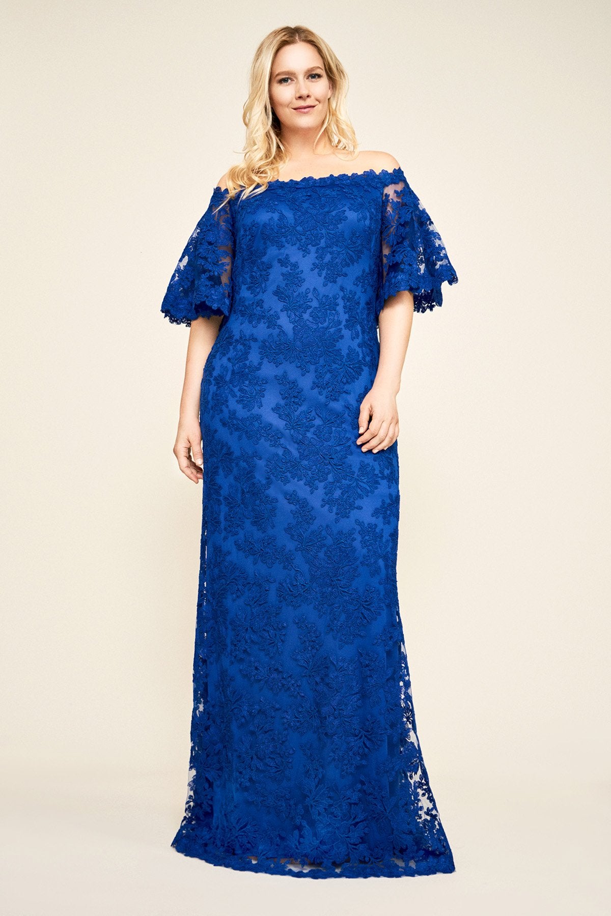 Tadashi Shoji - Wiley Off-The-Shoulder Gown - PLUS SIZE