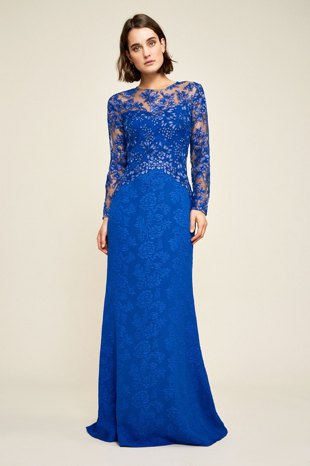 Tadashi Shoji - Kalinda Embroidered Jacquard Gown