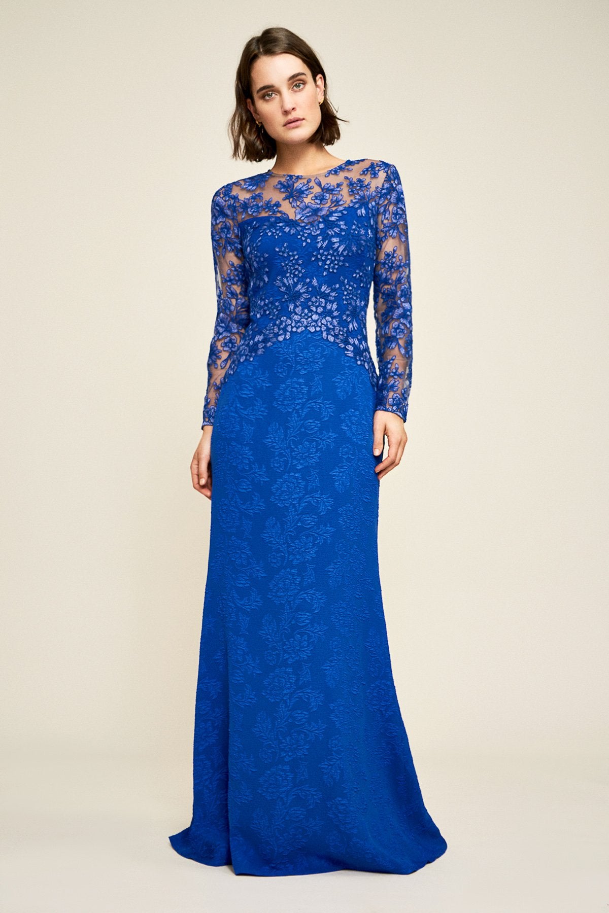Tadashi Shoji - Kalinda Embroidered Jacquard Gown