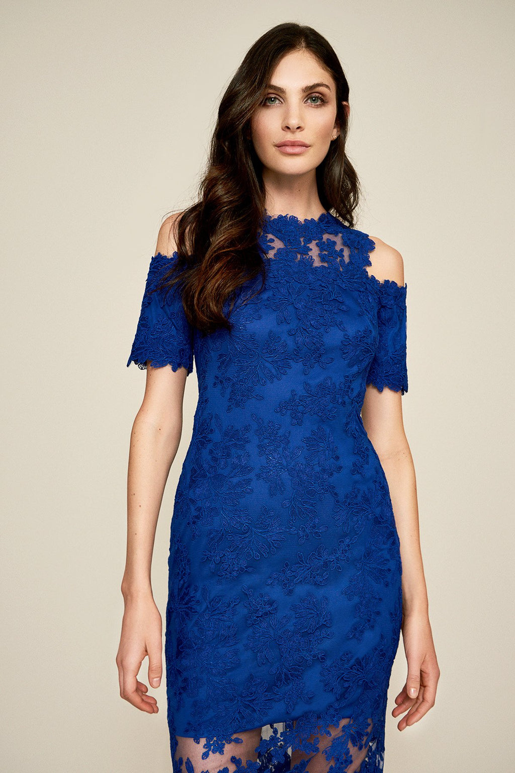 Tadashi Shoji - Surya Cold-Shoulder Embroidered Dress