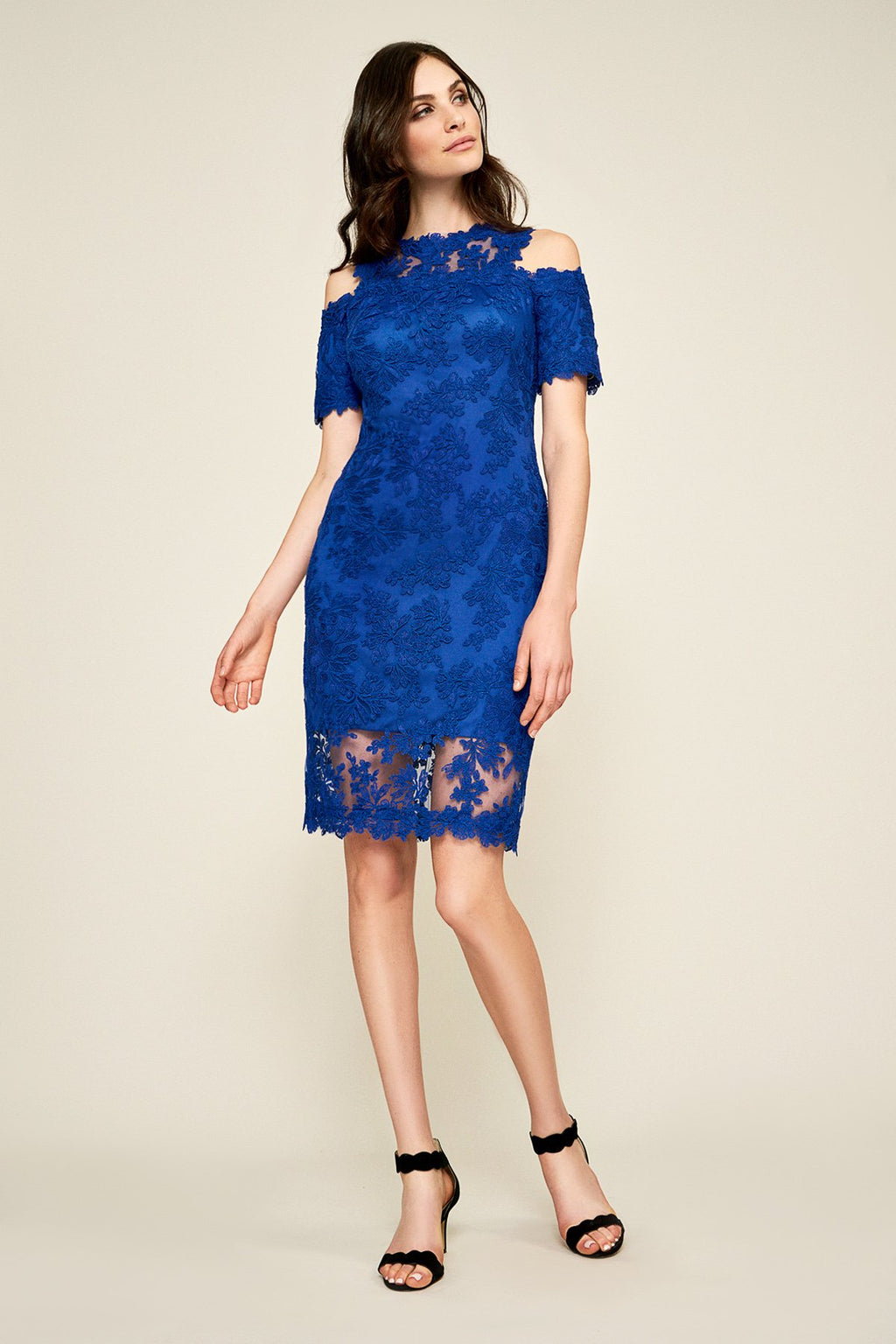 Tadashi Shoji - Surya Cold-Shoulder Embroidered Dress